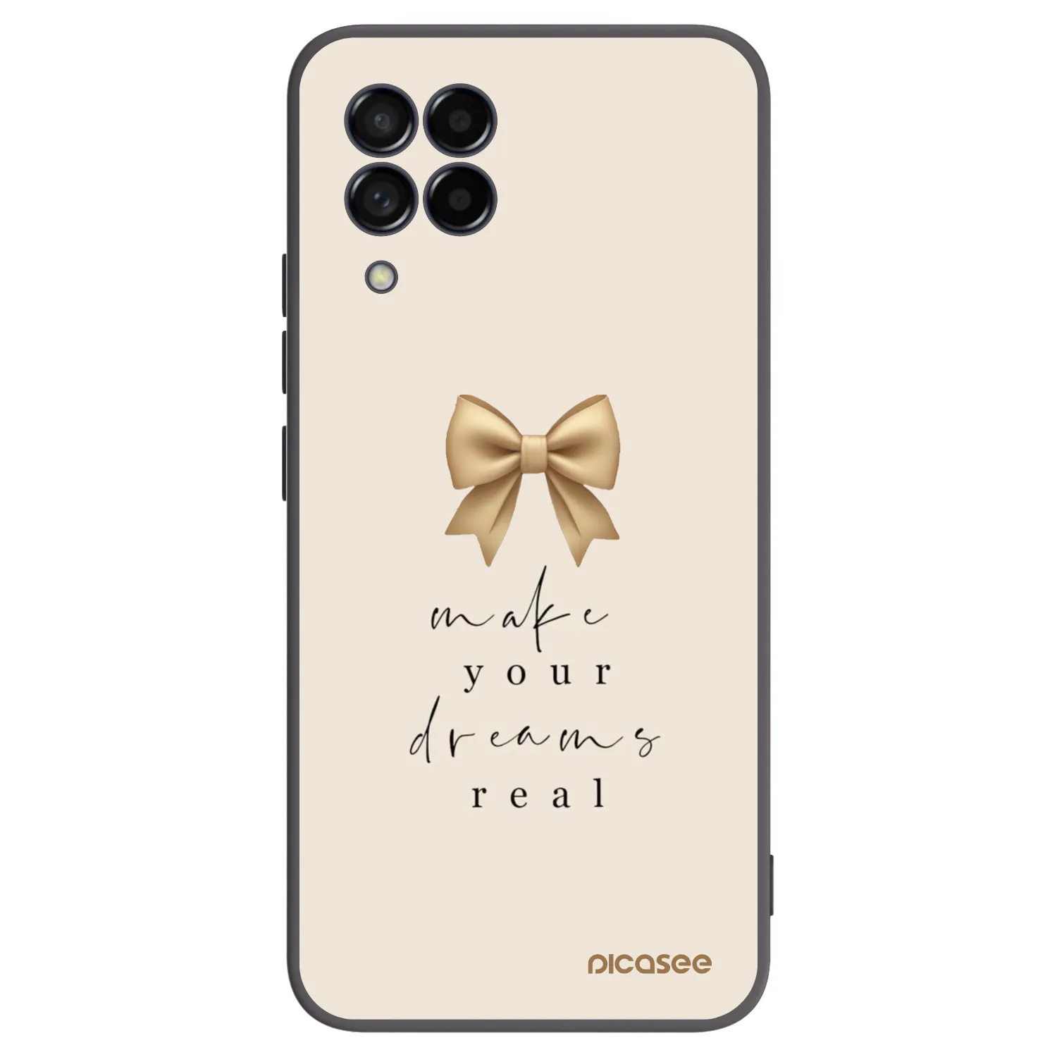 Picasee crna silikonska maskica za Samsung Galaxy M53 5G - Golden Dream