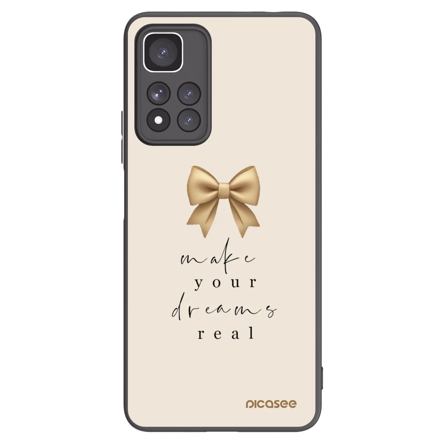 Picasee crna silikonska maskica za Xiaomi Redmi Note 11 Pro+ 5G - Golden Dream