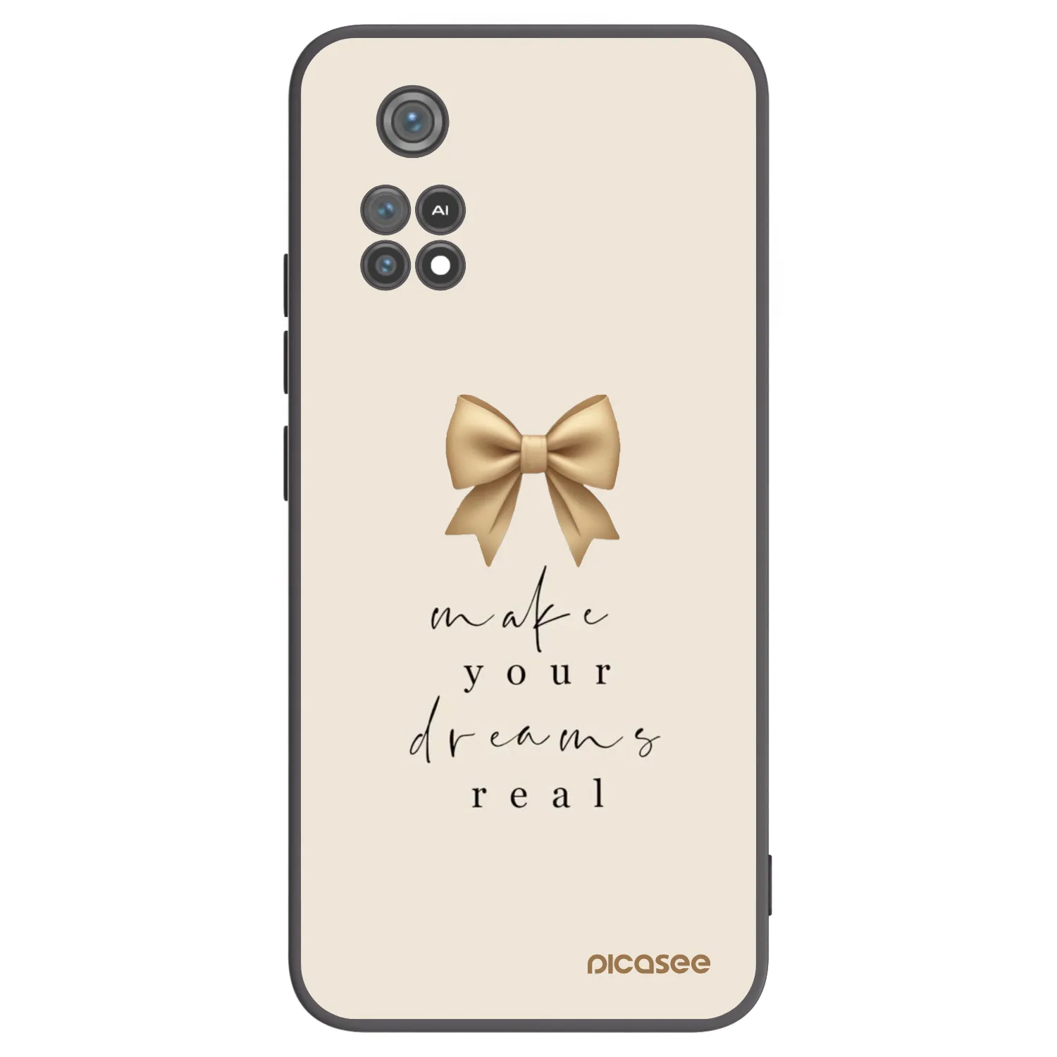 Picasee crna silikonska maskica za Xiaomi Poco M4 Pro - Golden Dream