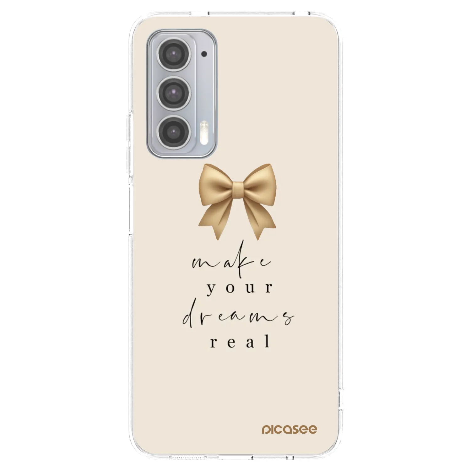 Picasee silikonska prozirna maskica za Motorola Edge 20 - Golden Dream