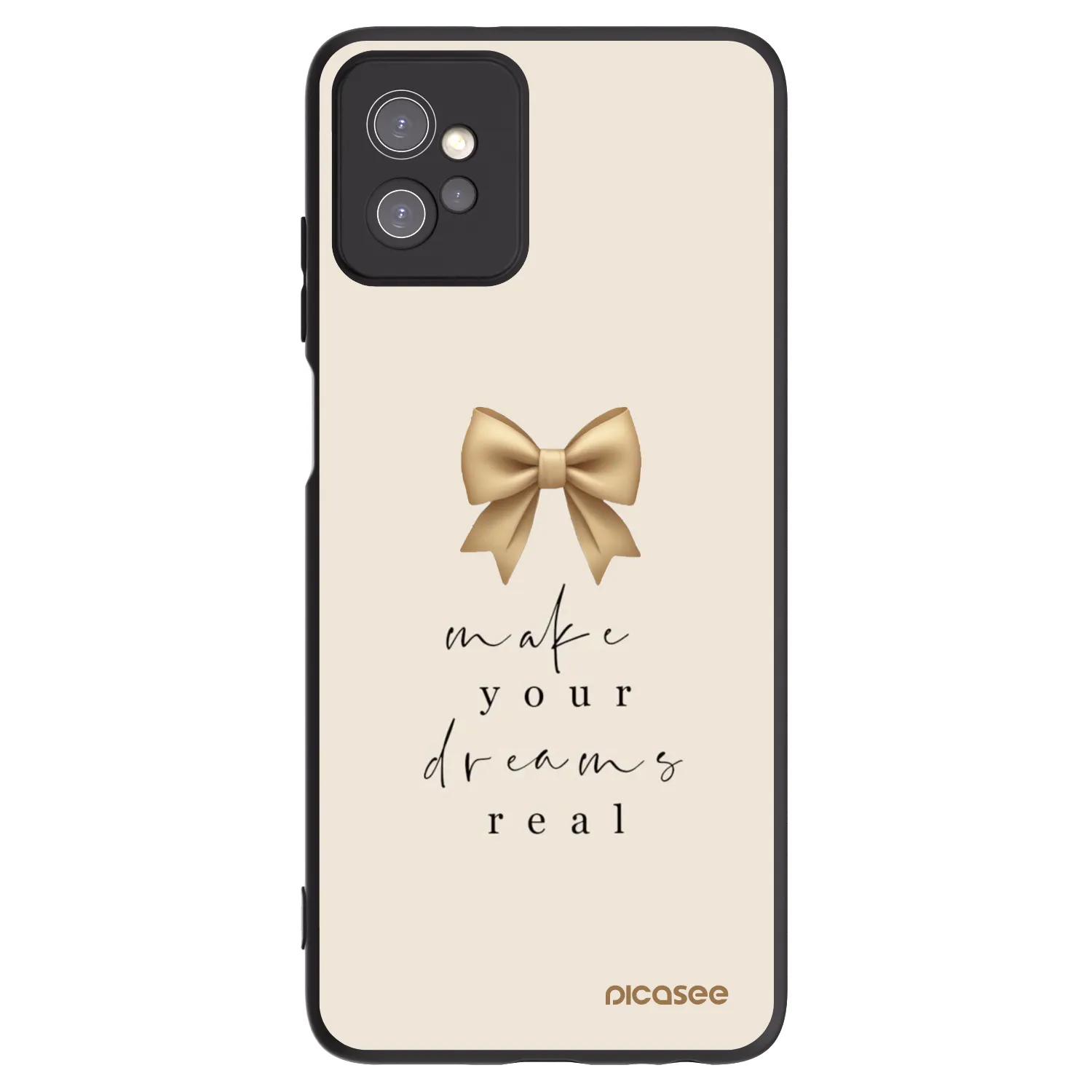 Picasee crna silikonska maskica za Motorola Moto G32 - Golden Dream
