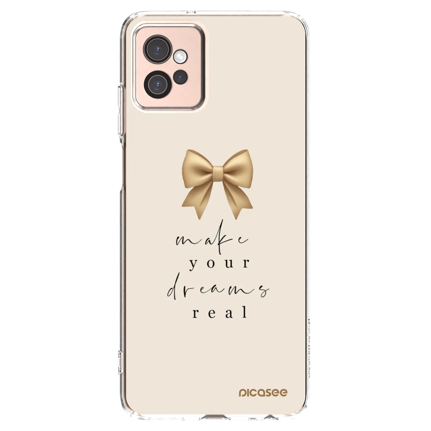 Picasee silikonska prozirna maskica za Motorola Moto G32 - Golden Dream