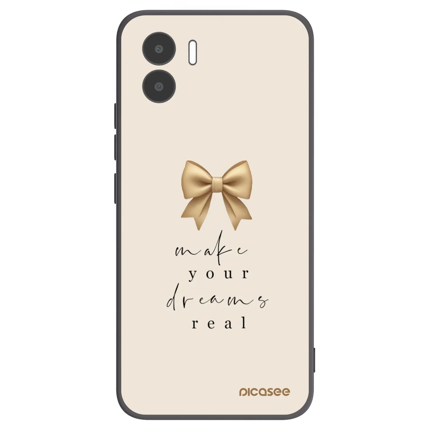 Picasee crna silikonska maskica za Xiaomi Redmi A1 - Golden Dream