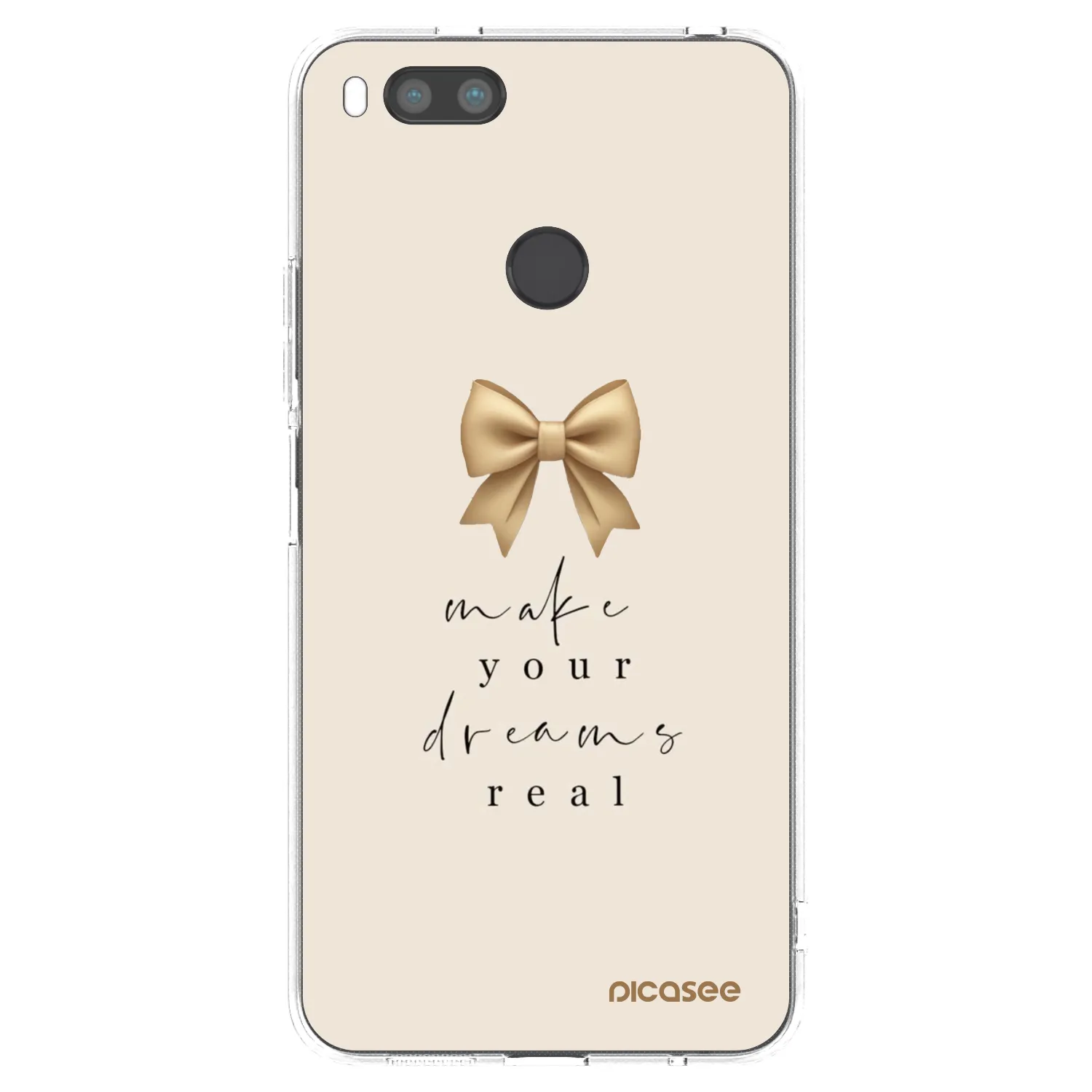 Picasee silikonska prozirna maskica za Xiaomi Redmi A1 - Golden Dream