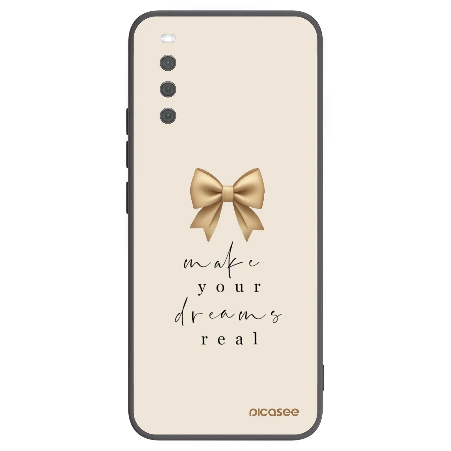 Picasee crna silikonska maskica za Sony Xperia 10 III - Golden Dream