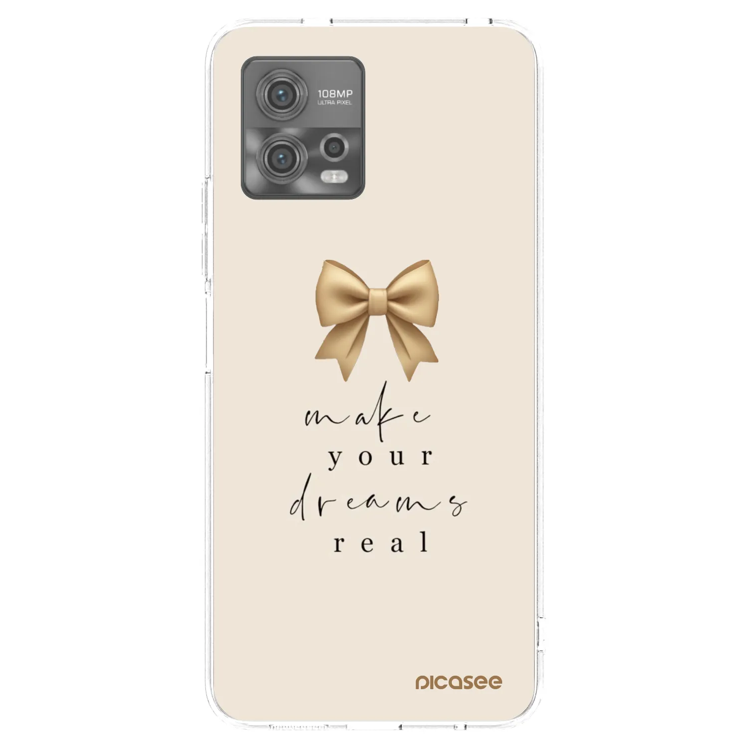 Picasee silikonska prozirna maskica za Motorola Moto G72 - Golden Dream