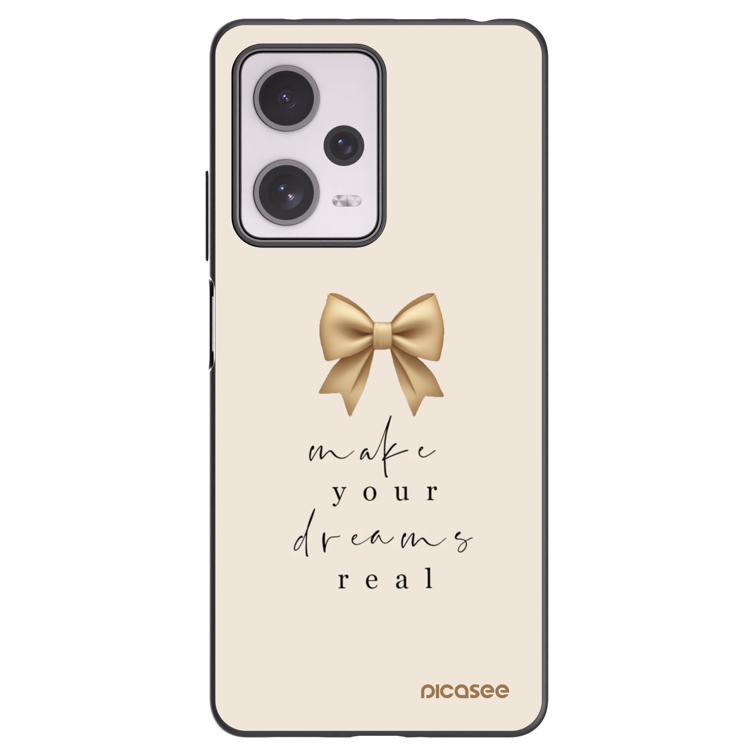 Picasee crna silikonska maskica za Xiaomi Redmi Note 12 Pro+ 5G - Golden Dream