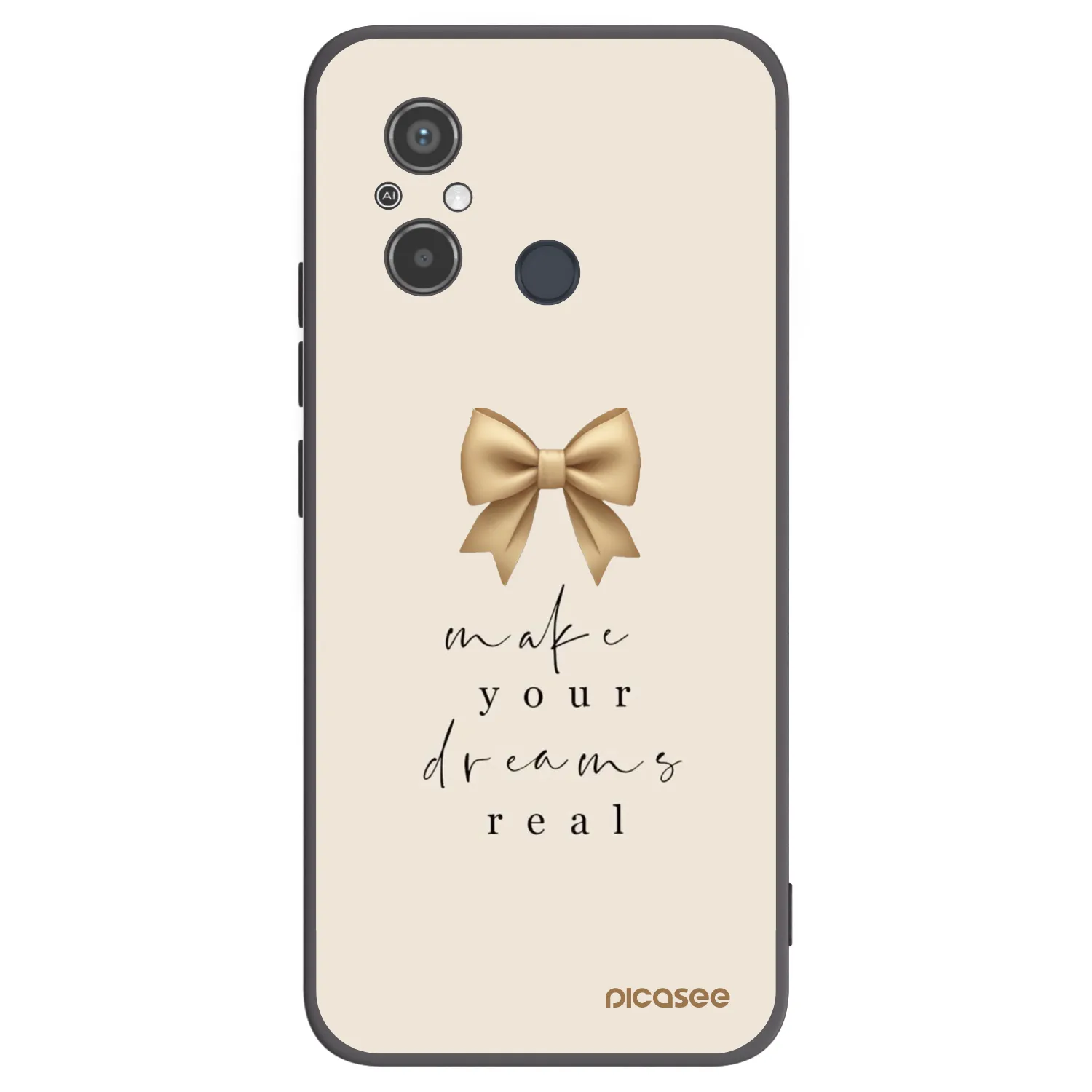 Picasee crna silikonska maskica za Xiaomi Redmi 12C - Golden Dream