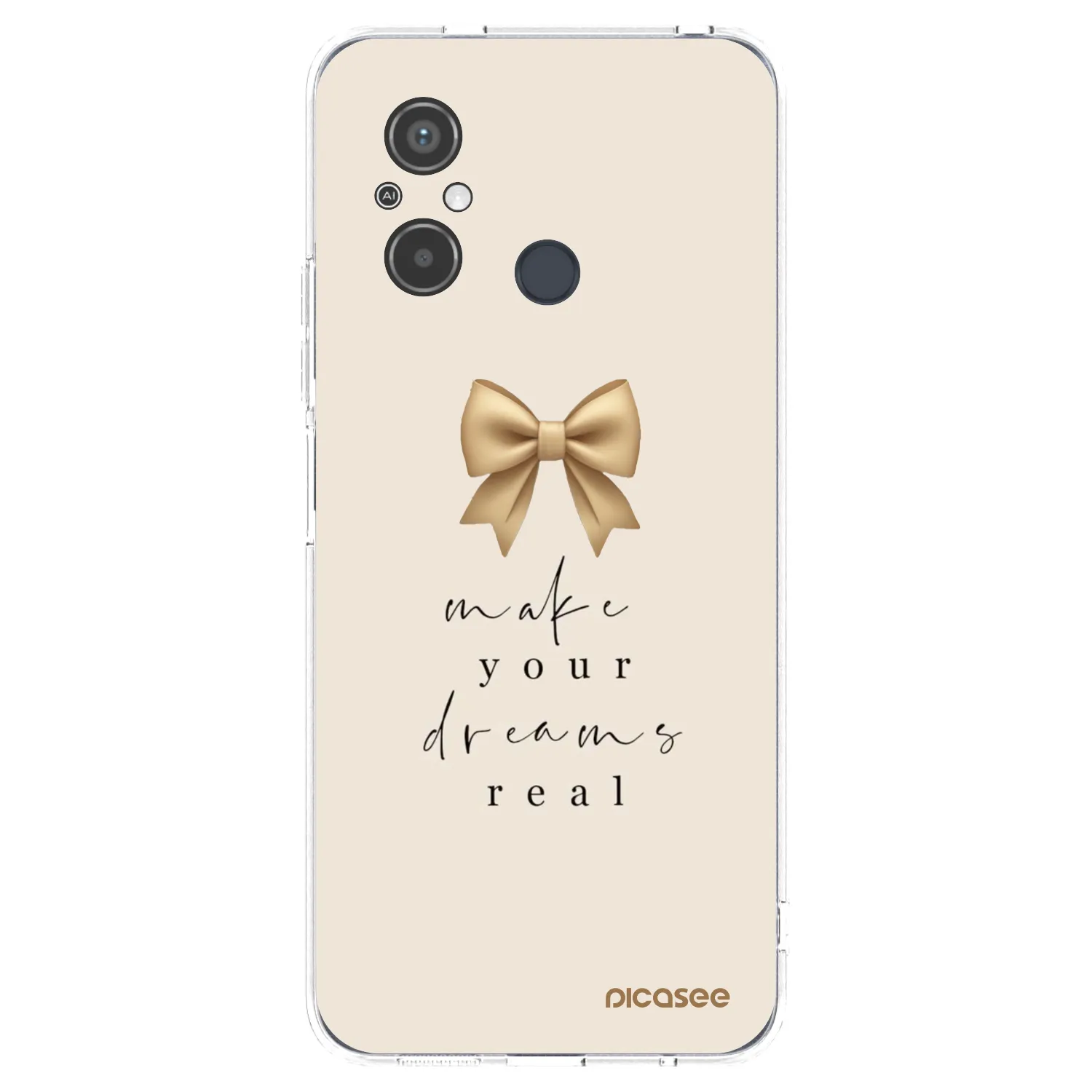 Picasee silikonska prozirna maskica za Xiaomi Redmi 12C - Golden Dream