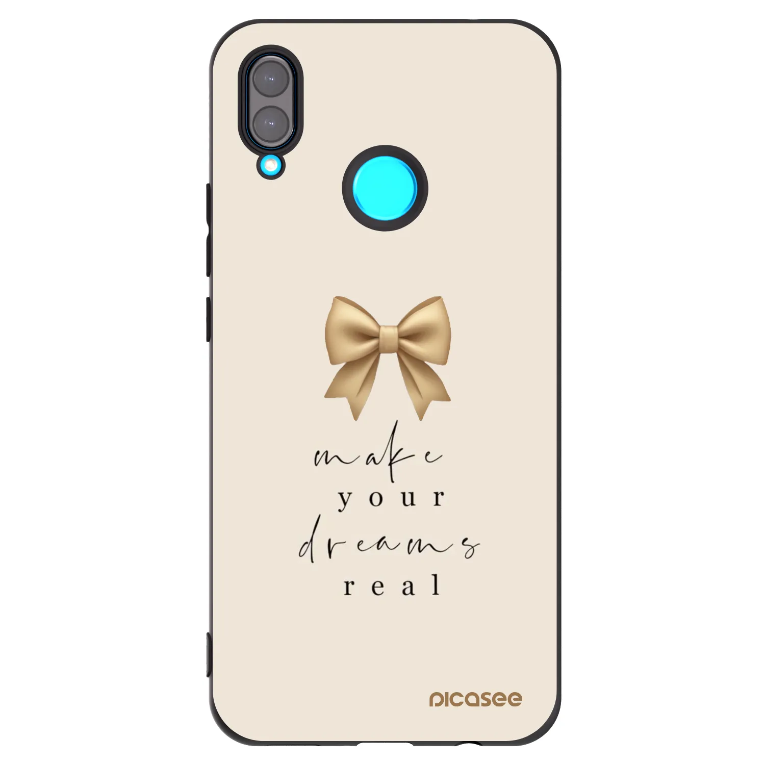Picasee crna silikonska maskica za Huawei Nova 3 - Golden Dream