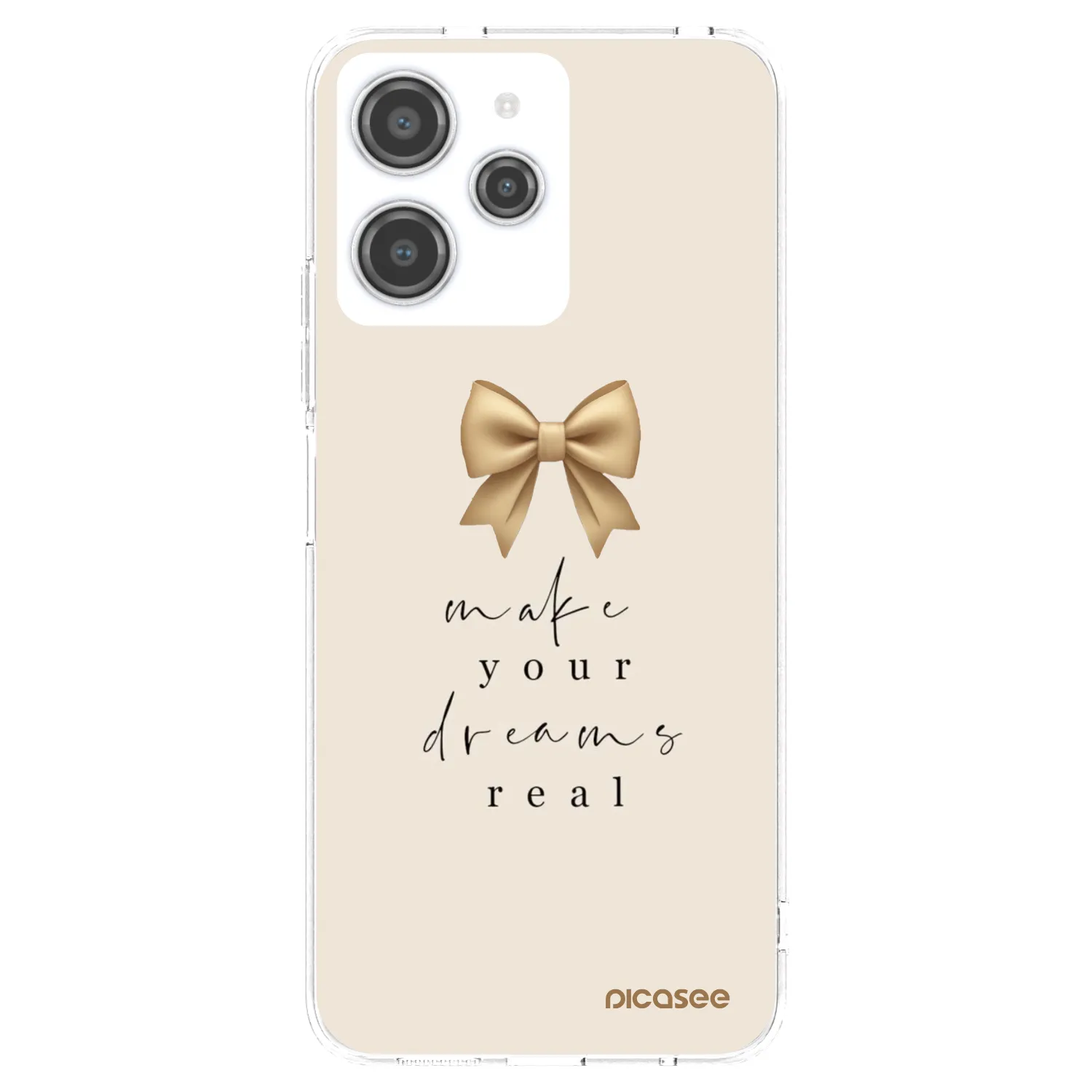 Picasee silikonska prozirna maskica za Xiaomi Redmi 12 4G - Golden Dream