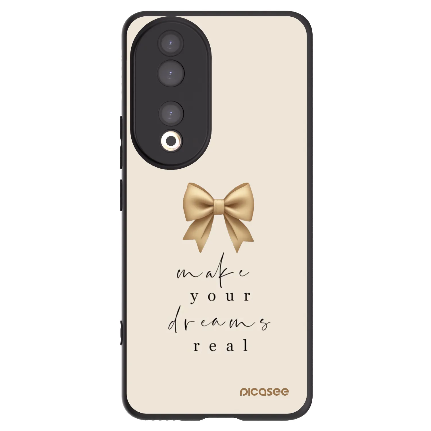 Picasee crna silikonska maskica za Honor 90 5G - Golden Dream
