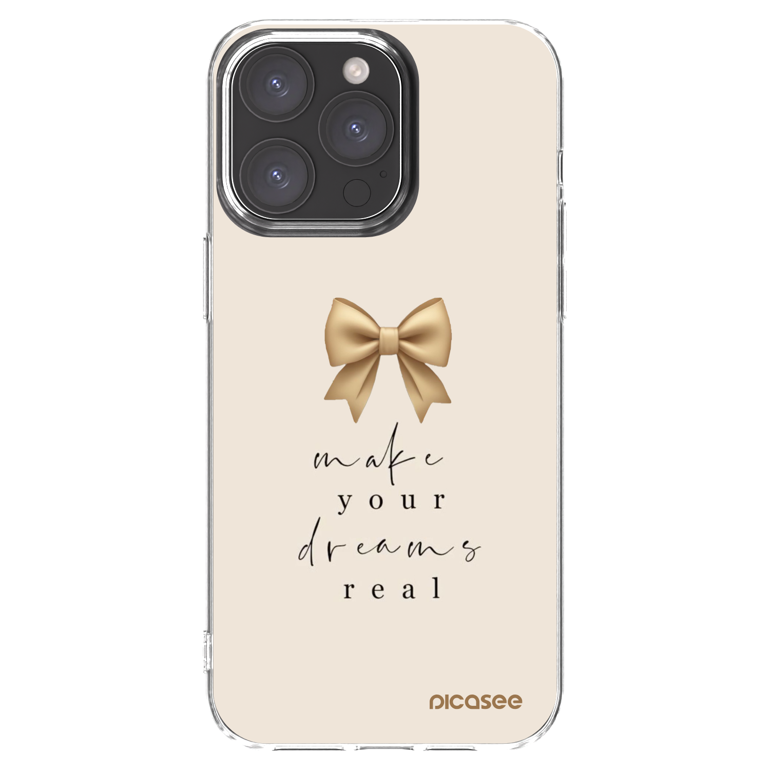 Picasee silikonska prozirna maskica za Apple iPhone 15 Pro Max - Golden Dream