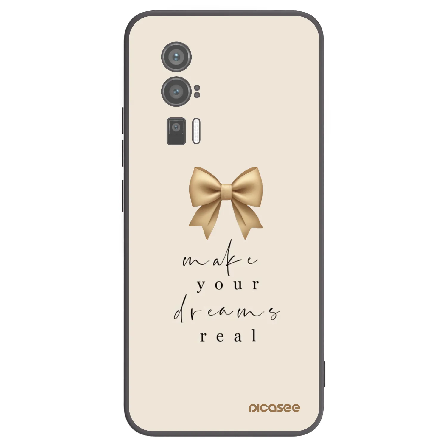 Picasee crna silikonska maskica za Xiaomi Poco F5 Pro 5G - Golden Dream
