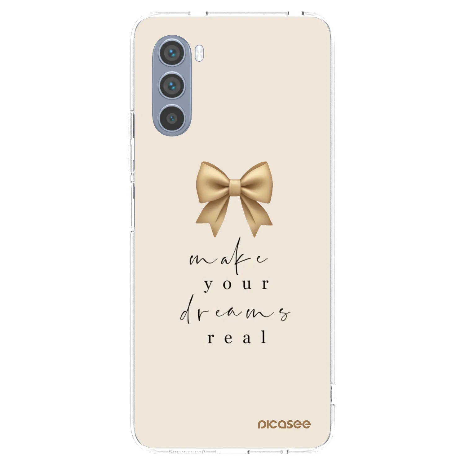 Picasee silikonska prozirna maskica za Motorola Moto G62 - Golden Dream
