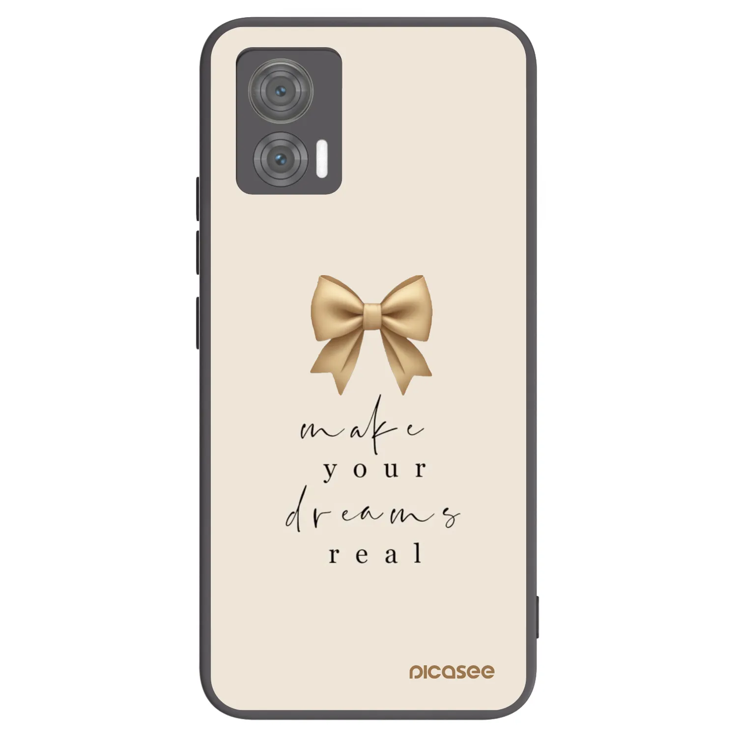 Picasee crna silikonska maskica za Motorola Edge 30 Neo - Golden Dream