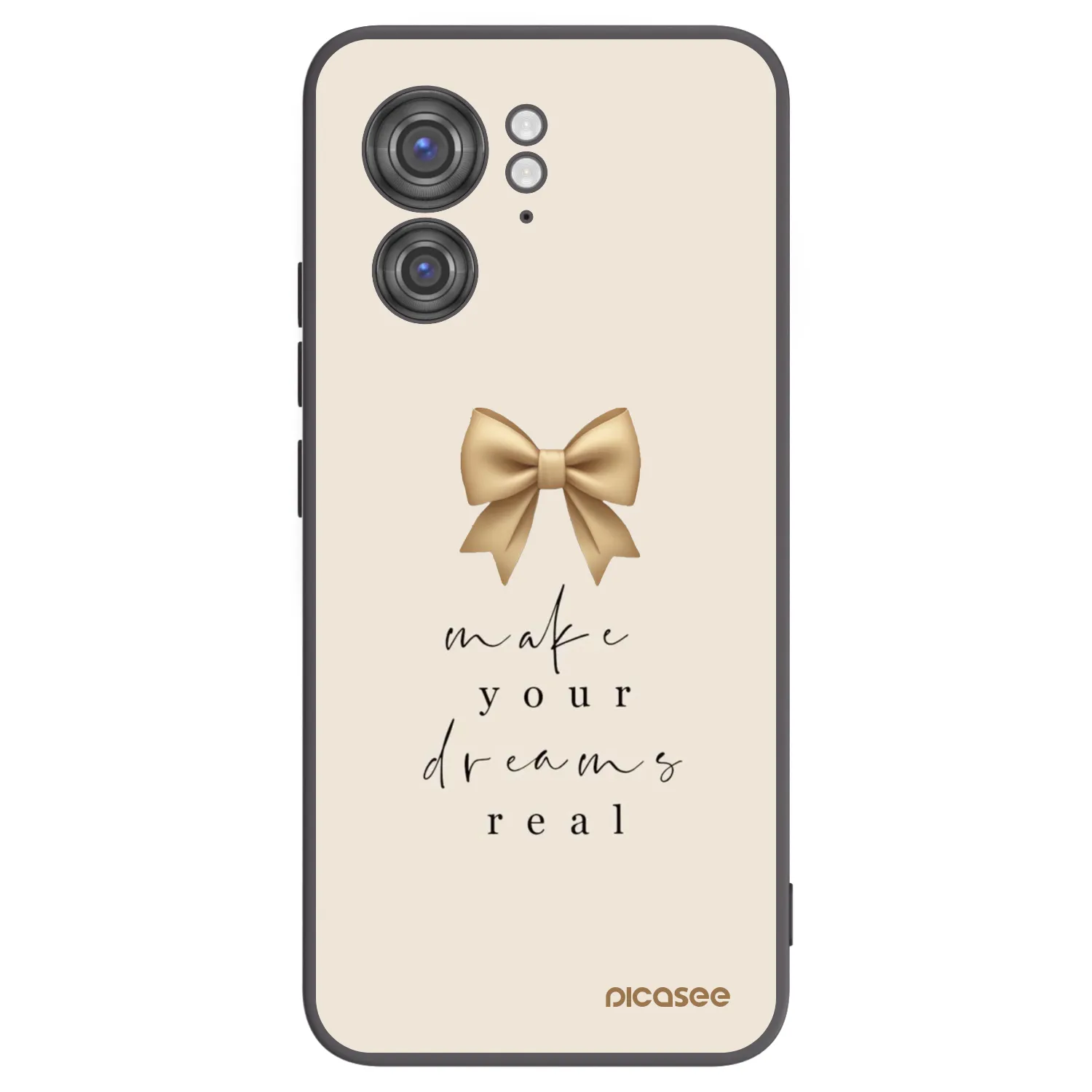 Picasee crna silikonska maskica za Motorola Edge 40 - Golden Dream