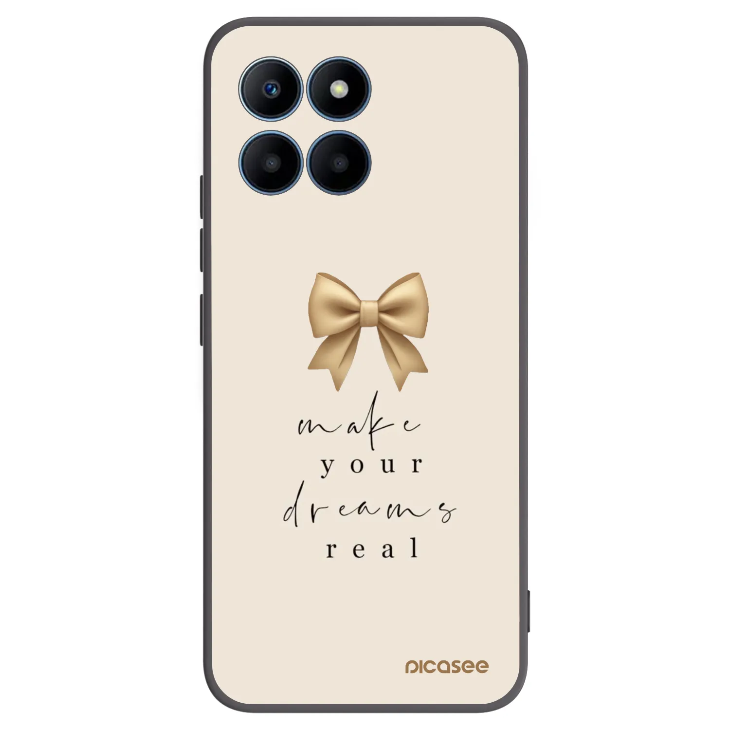 Picasee crna silikonska maskica za Honor 70 Lite - Golden Dream