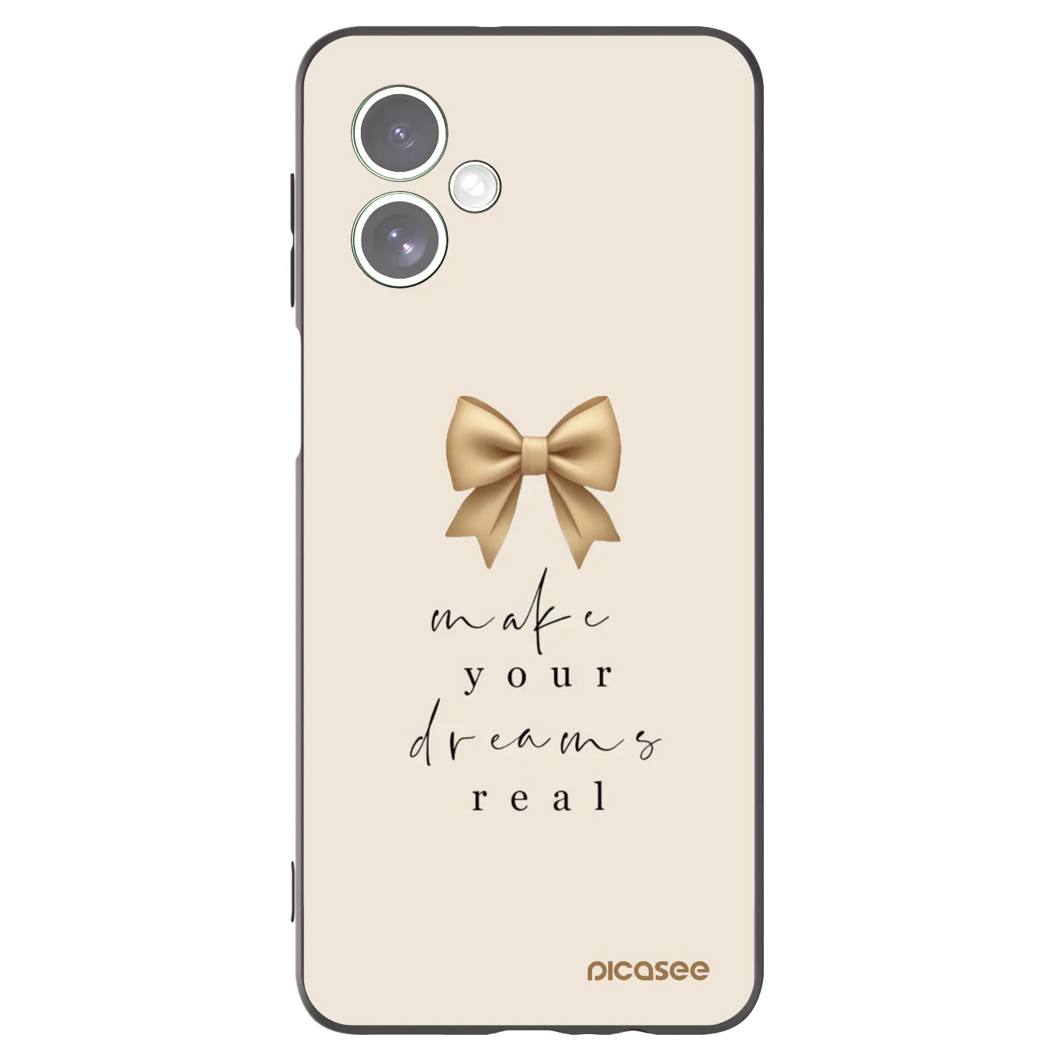 Picasee crna silikonska maskica za Motorola Moto G54 5G - Golden Dream