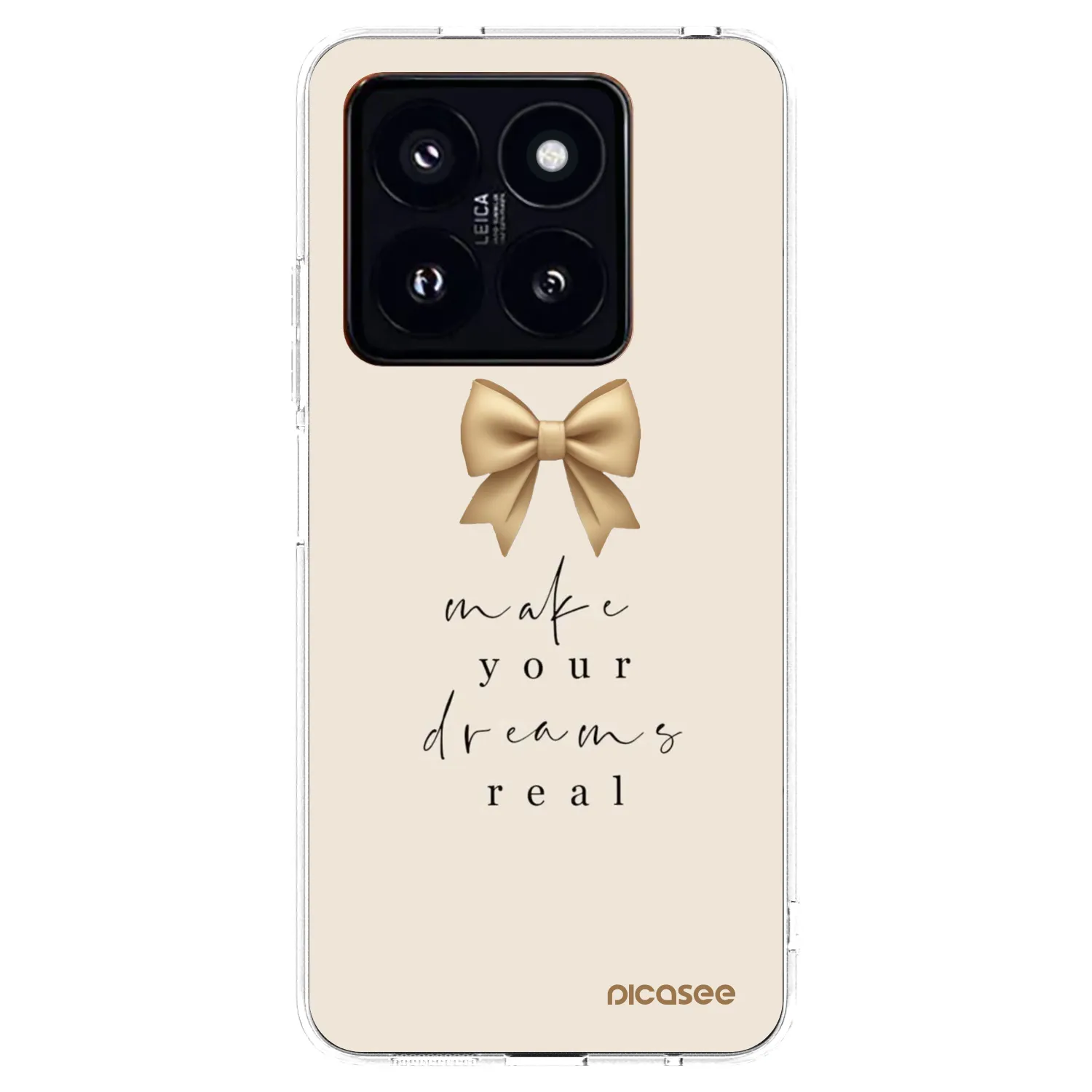 Picasee silikonska prozirna maskica za Xiaomi 14 Pro - Golden Dream
