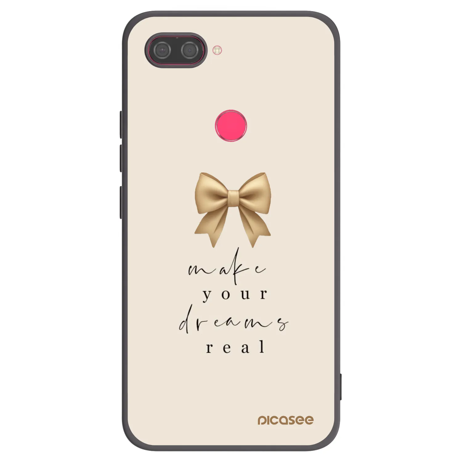 Picasee crna silikonska maskica za Xiaomi Mi 8 Lite - Golden Dream