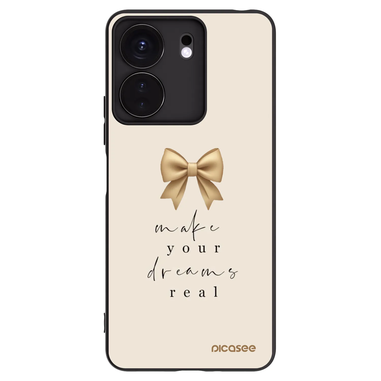 Picasee crna silikonska maskica za Xiaomi Redmi 13C 4G - Golden Dream