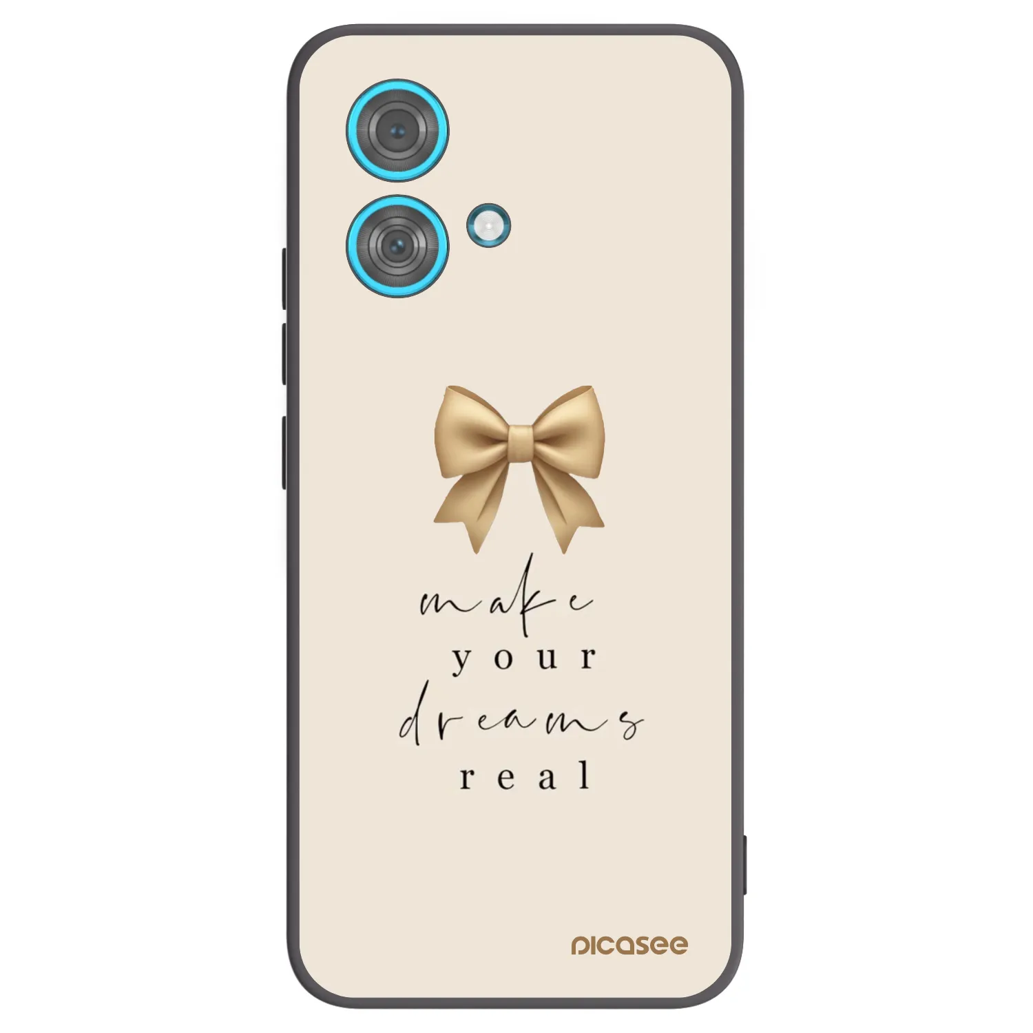 Picasee crna silikonska maskica za Motorola Edge 40 Neo - Golden Dream