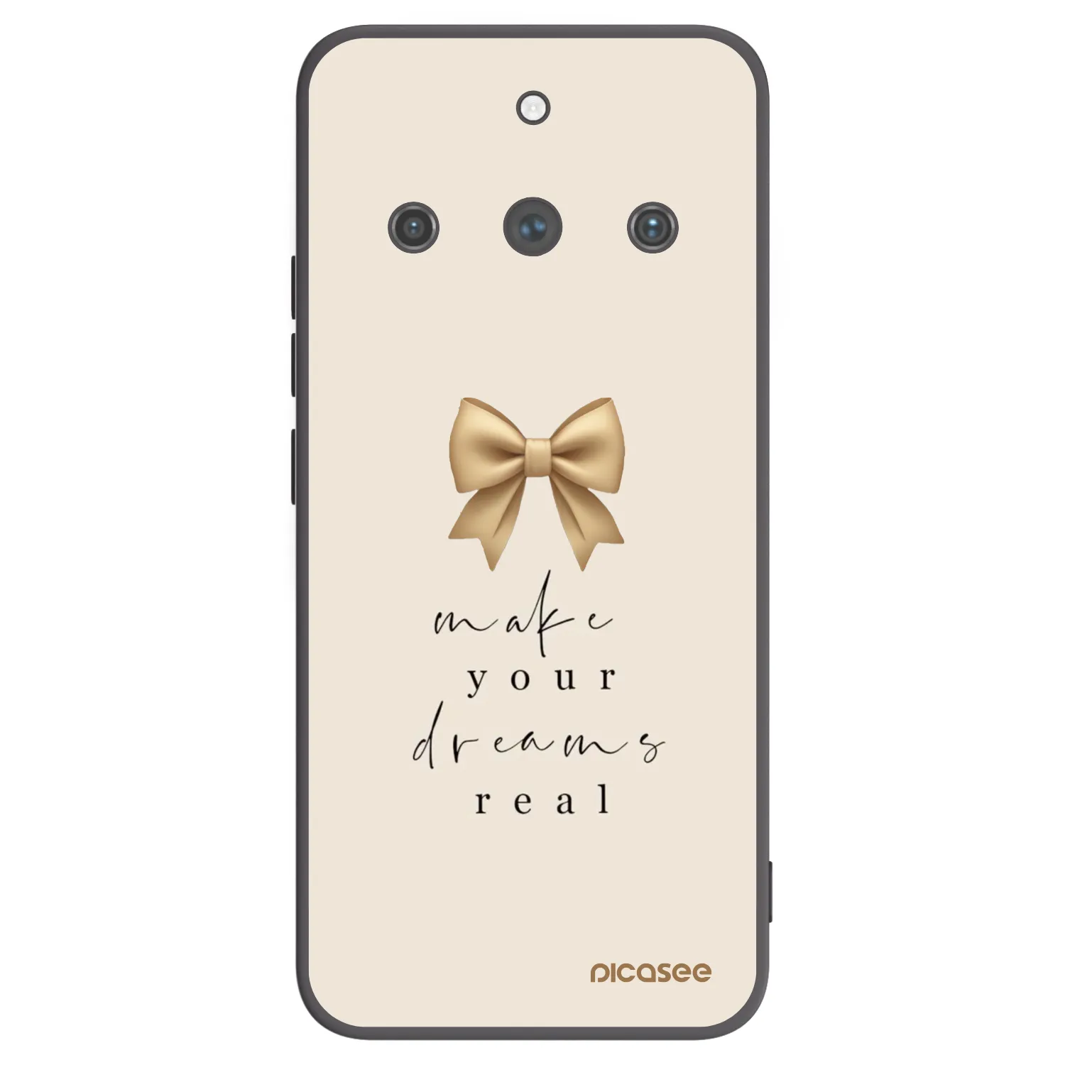 Picasee crna silikonska maskica za Realme 11 Pro+ - Golden Dream
