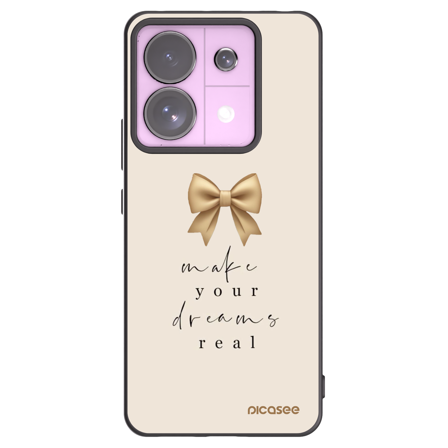 Picasee crna silikonska maskica za Xiaomi Redmi Note 13 Pro 5G - Golden Dream