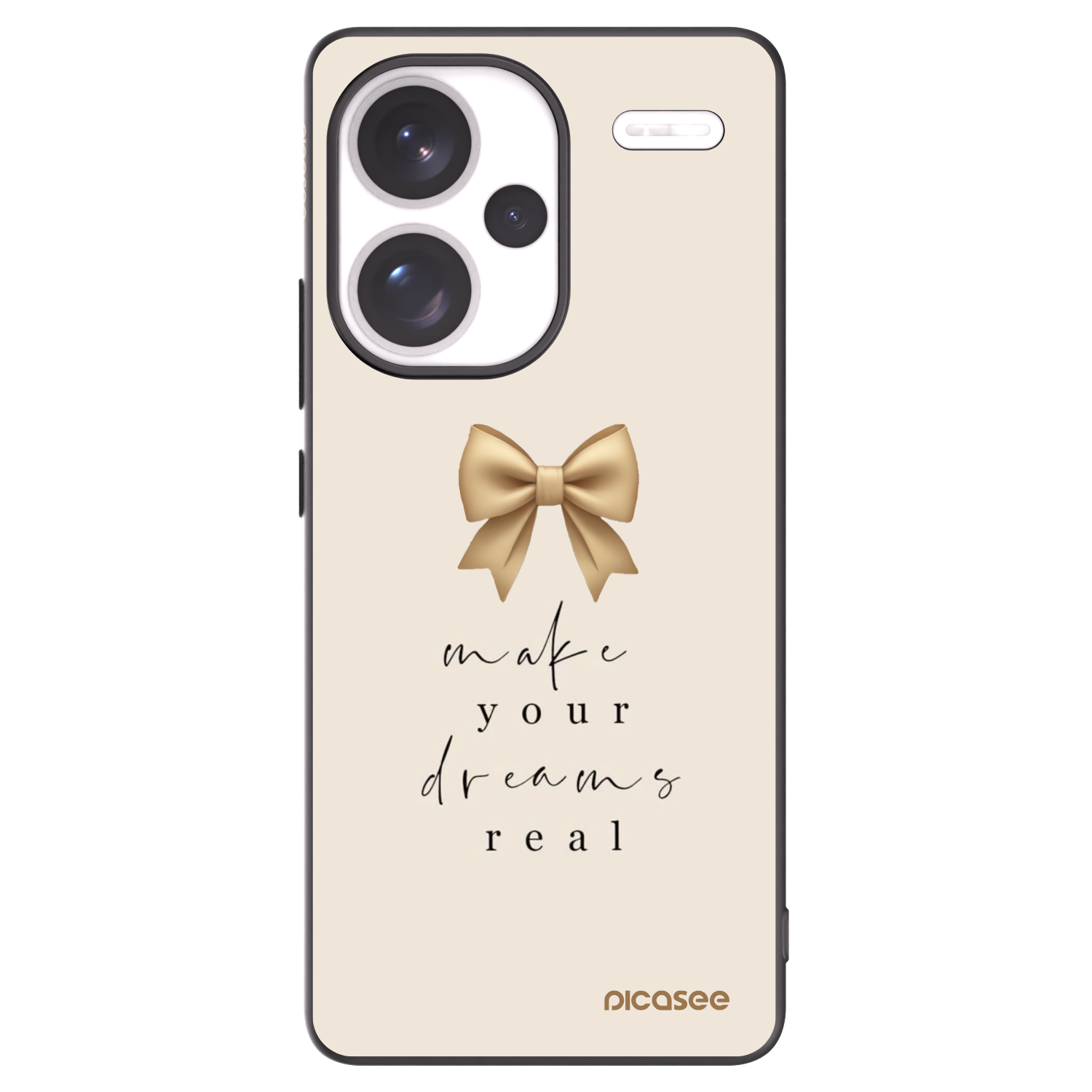 Picasee crna silikonska maskica za Xiaomi Redmi Note 13 Pro+ 5G - Golden Dream