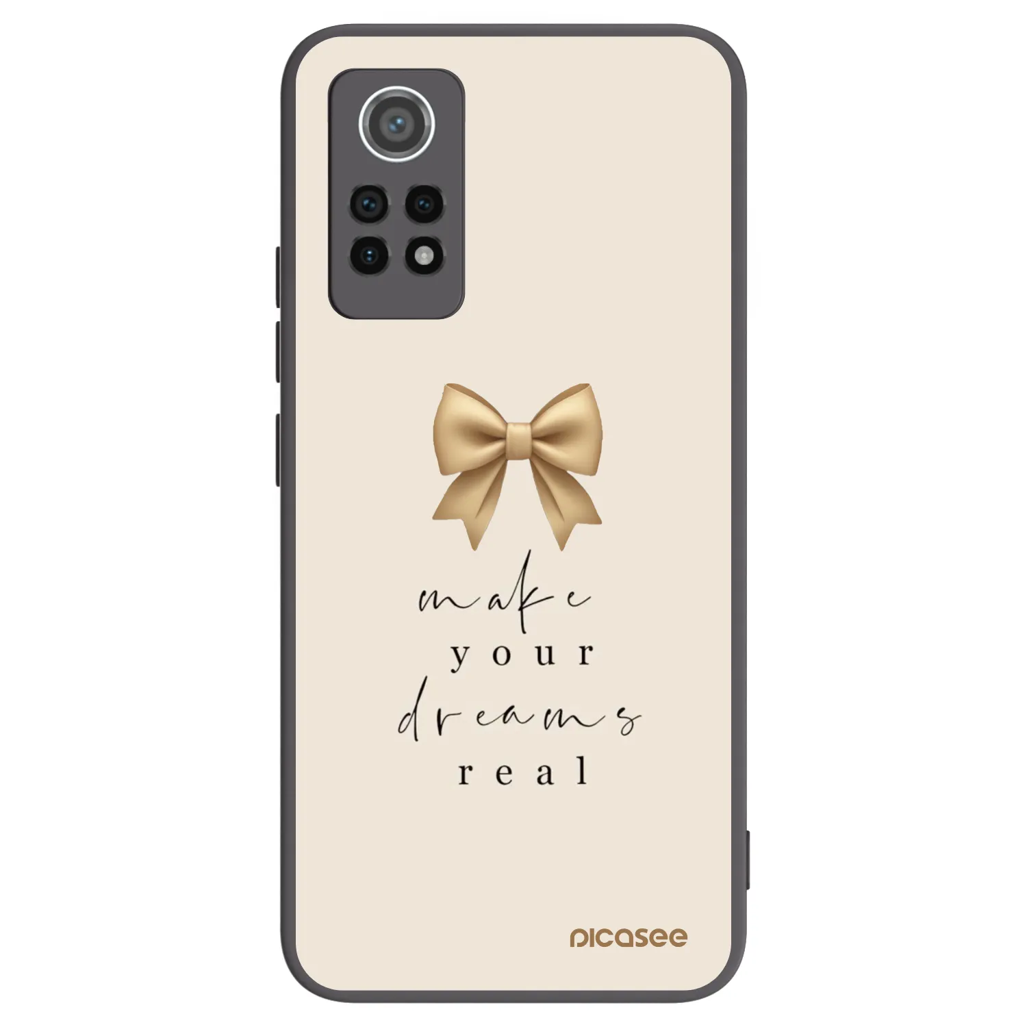 Picasee crna silikonska maskica za Xiaomi Redmi Note 12 Pro 4G - Golden Dream