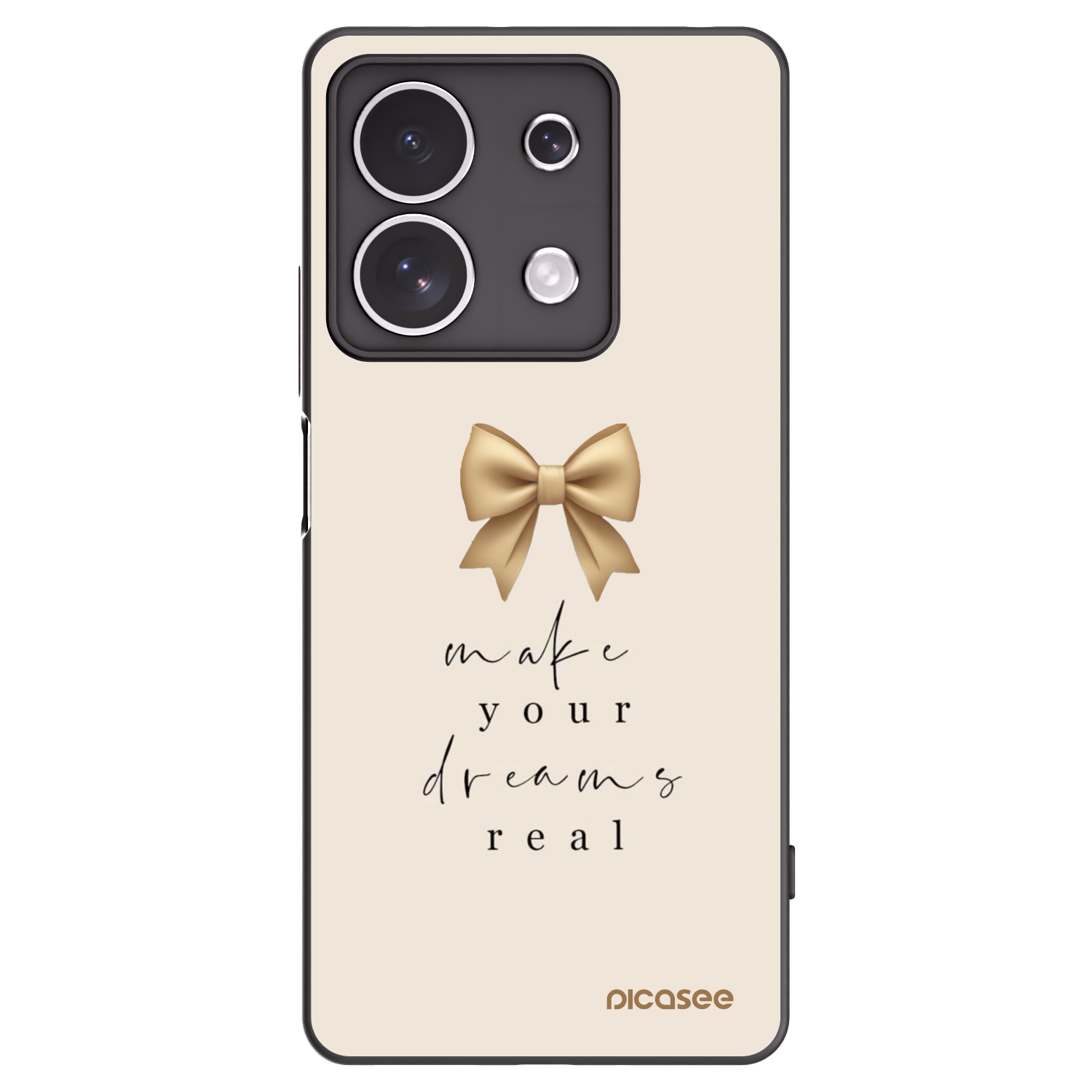 Picasee crna silikonska maskica za Xiaomi Redmi Note 13 4G - Golden Dream