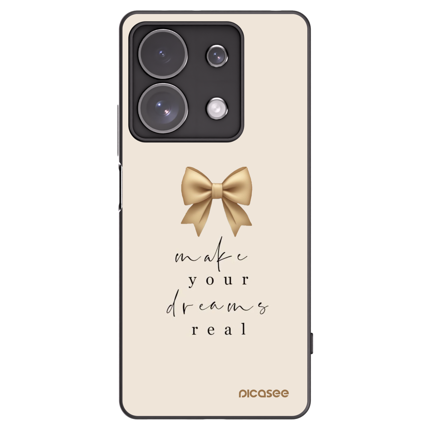 Picasee crna silikonska maskica za Xiaomi Redmi Note 13 Pro 4G - Golden Dream