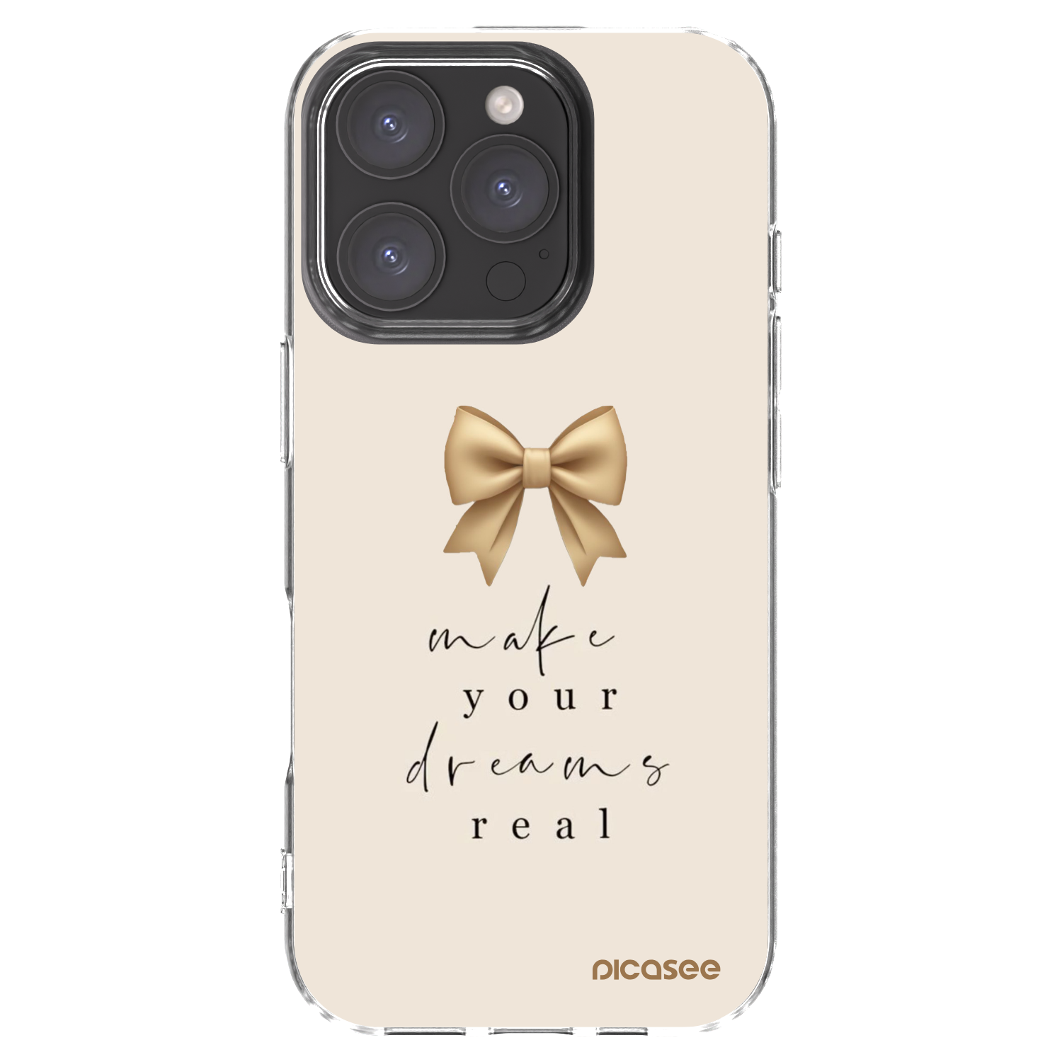 Picasee silikonska prozirna maskica za Apple iPhone 16 Pro - Golden Dream