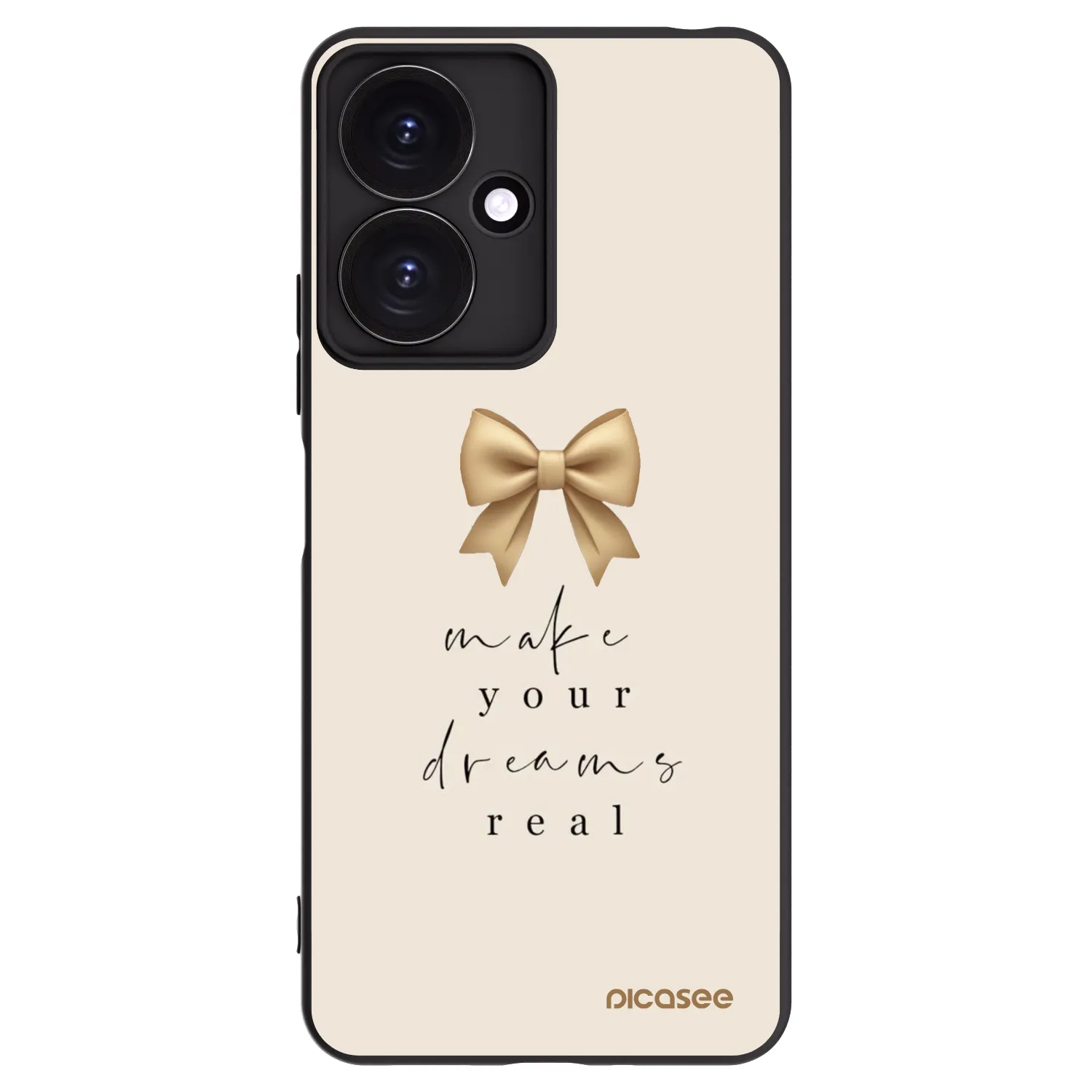 Picasee crna silikonska maskica za Xiaomi Redmi 13C 5G - Golden Dream