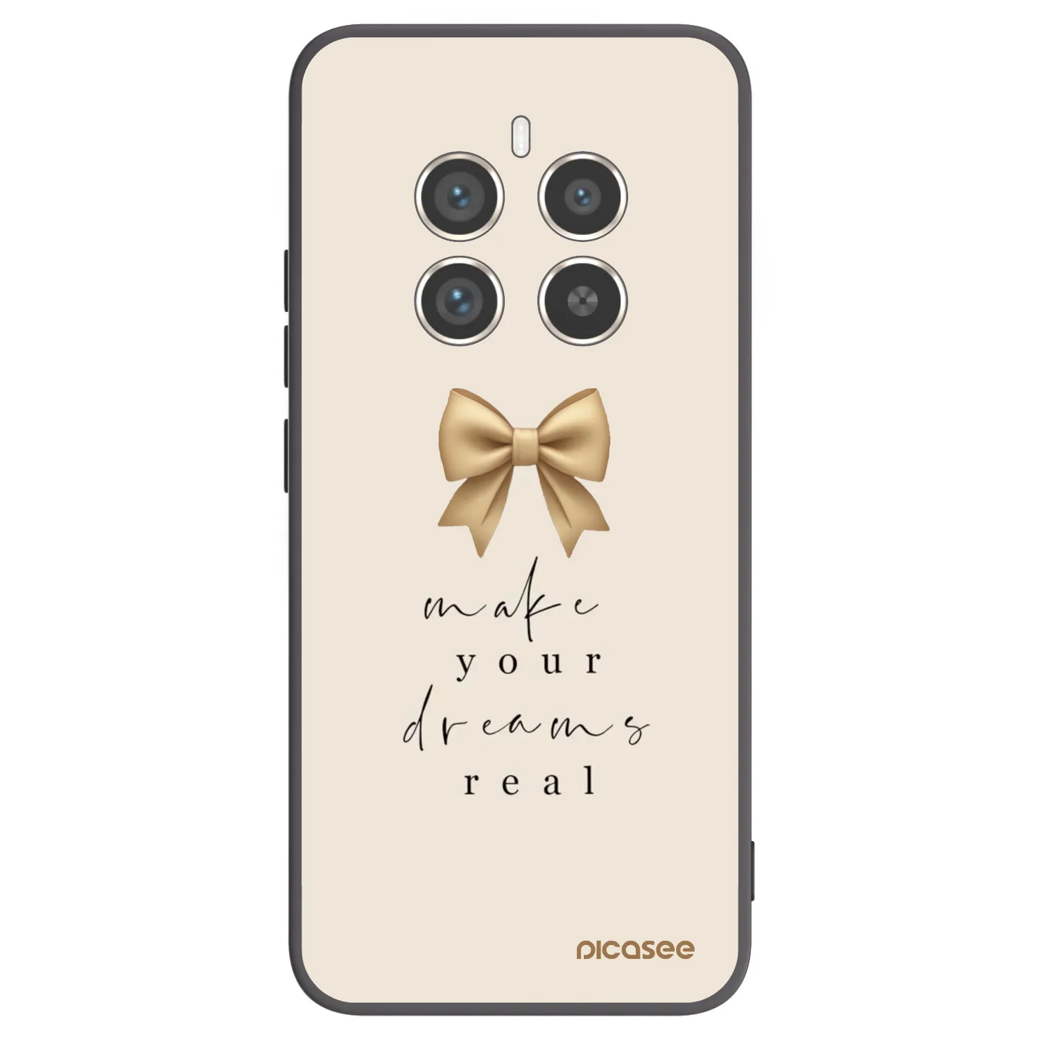 Picasee crna silikonska maskica za Realme 12 Pro 5G - Golden Dream