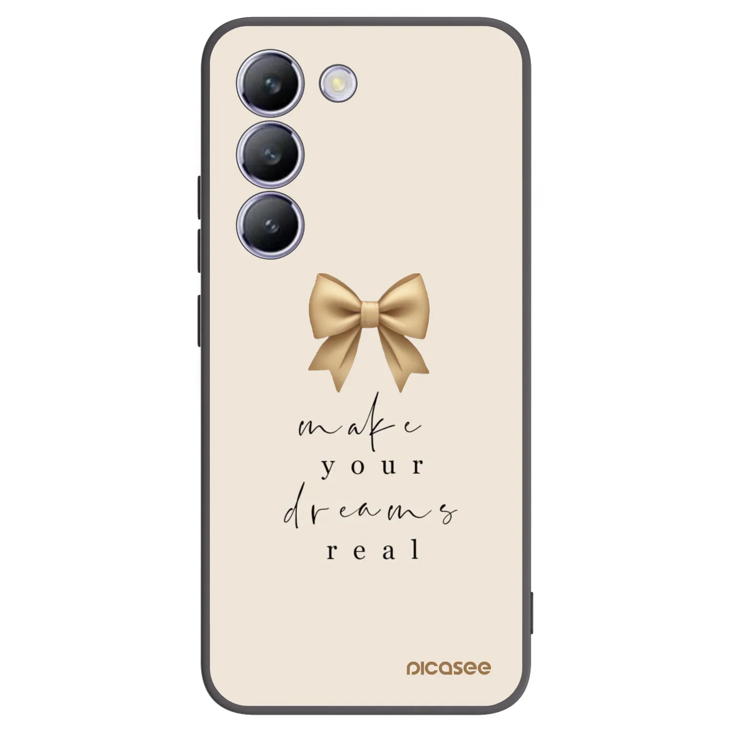Picasee crna silikonska maskica za Vivo V40 SE 5G - Golden Dream