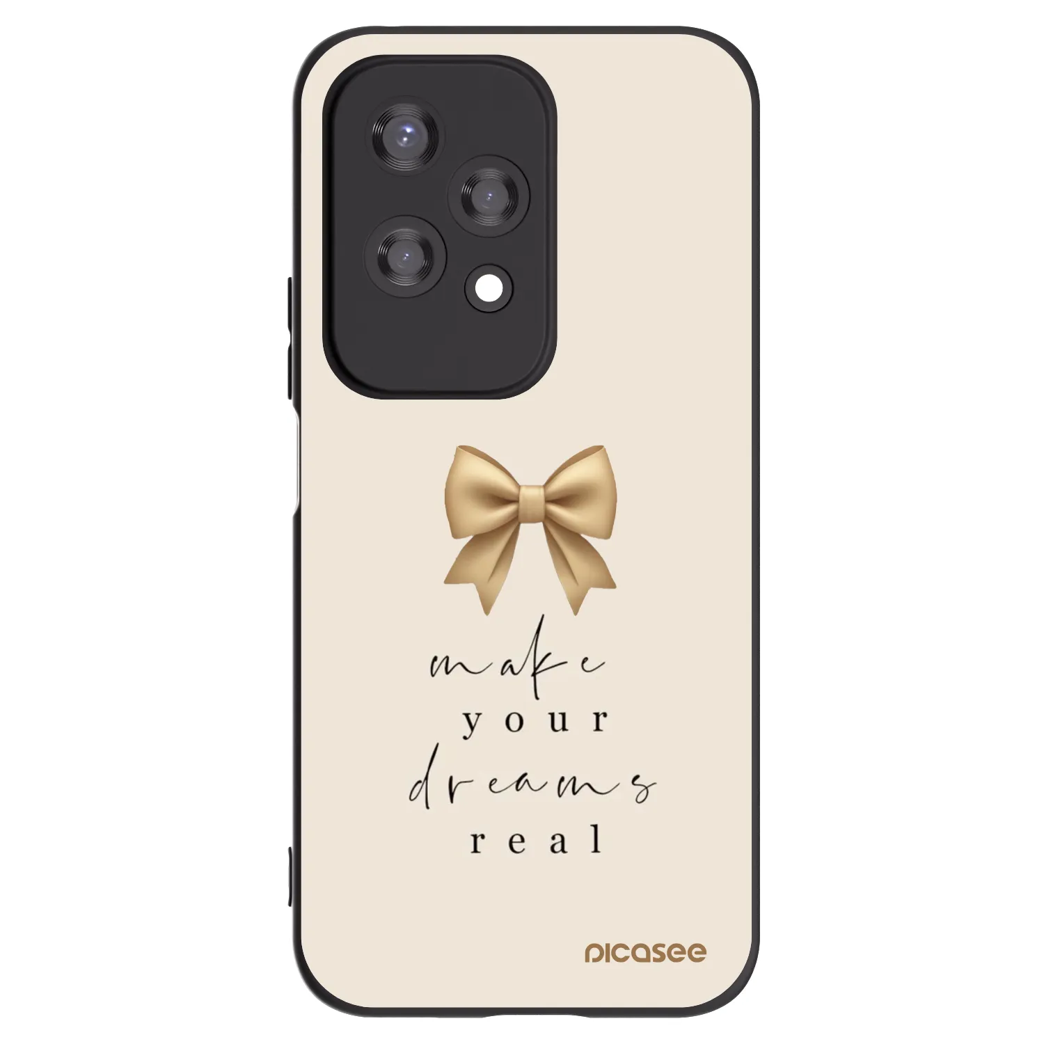 Picasee crna silikonska maskica za Honor 200 Lite - Golden Dream