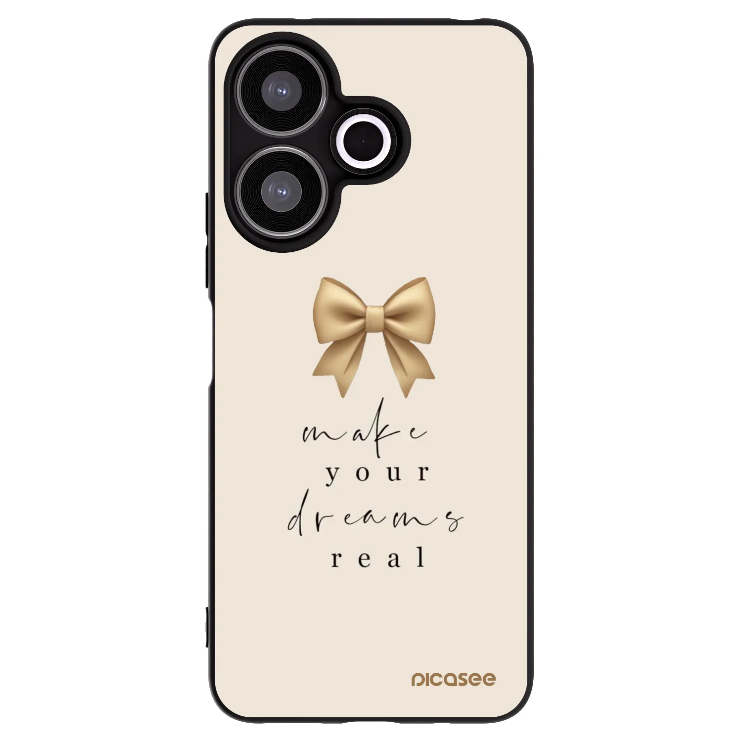 Picasee crna silikonska maskica za Xiaomi Redmi 13 4G - Golden Dream