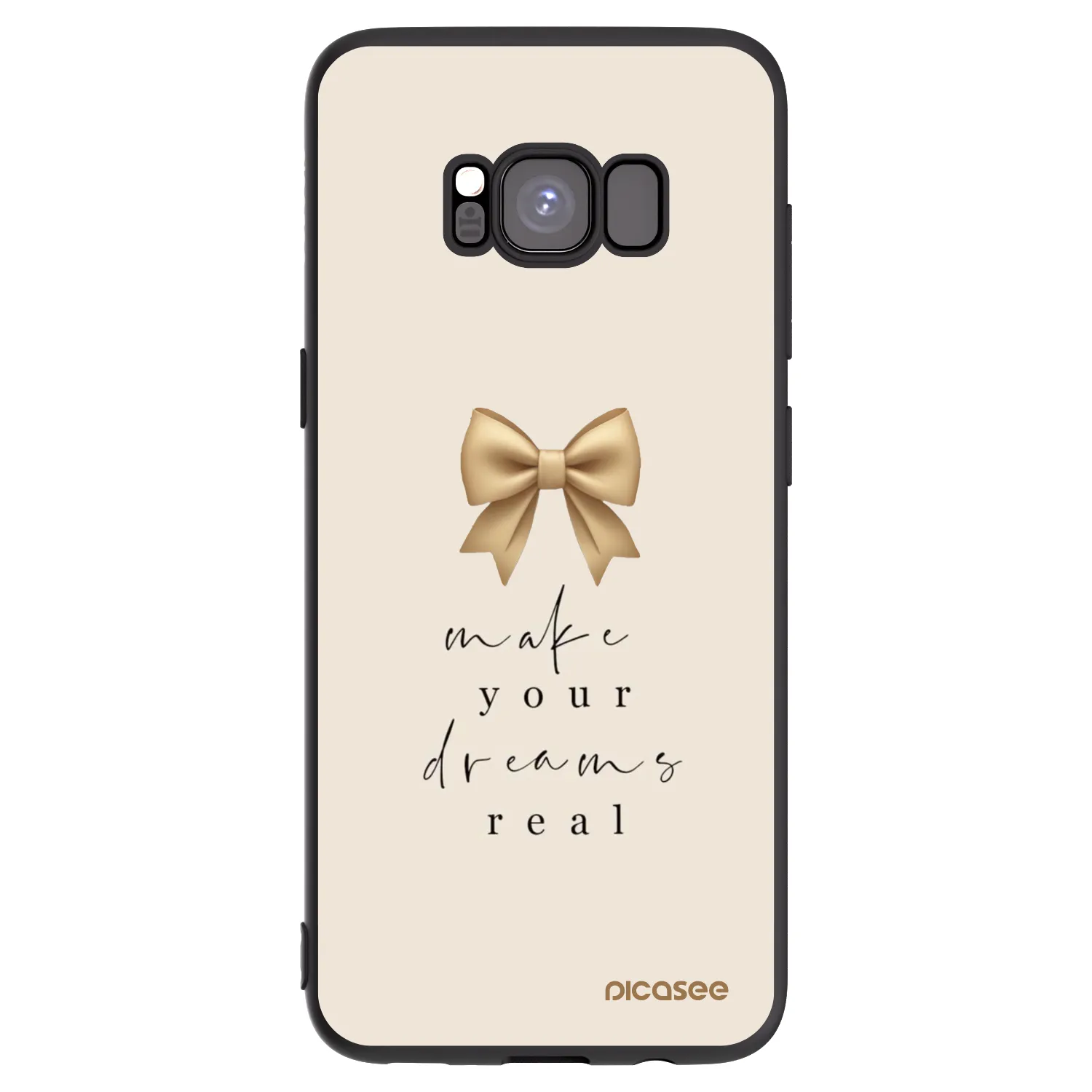 Picasee crna silikonska maskica za Samsung Galaxy S8 G950F - Golden Dream