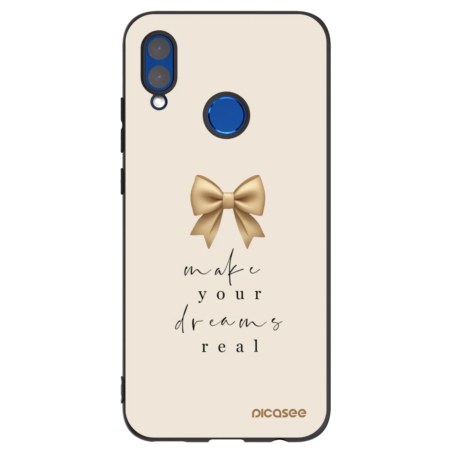 Picasee crna silikonska maskica za Honor 10 Lite - Golden Dream
