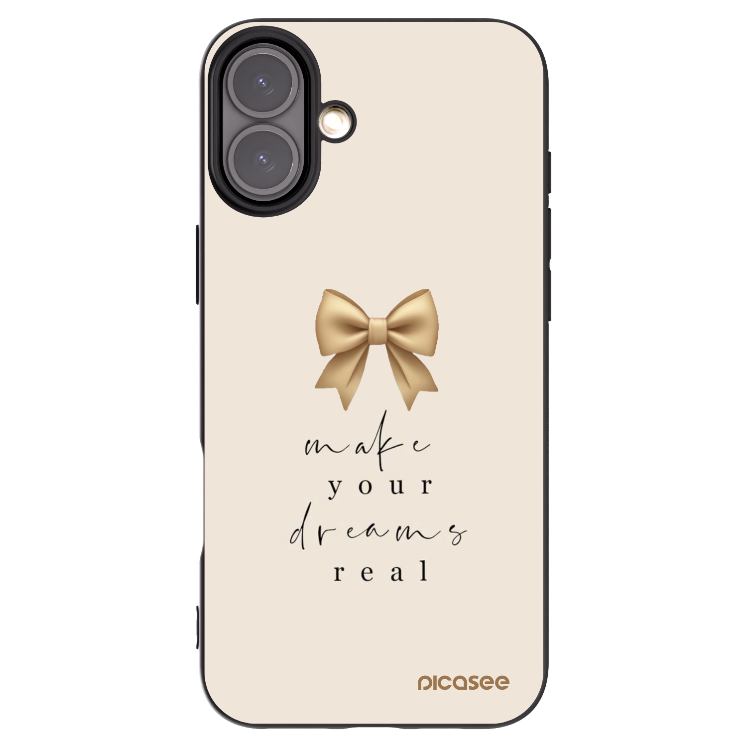 Picasee crna silikonska maskica za Apple iPhone 16 Plus - Golden Dream