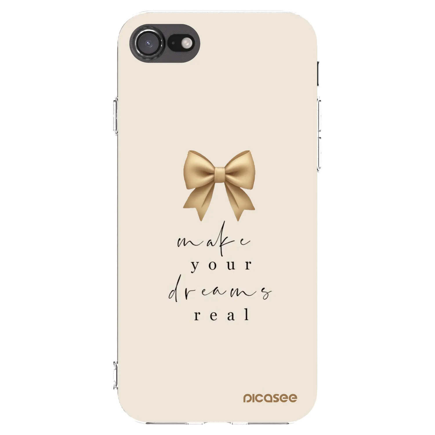 Picasee silikonska prozirna maskica za Apple iPhone 7 - Golden Dream