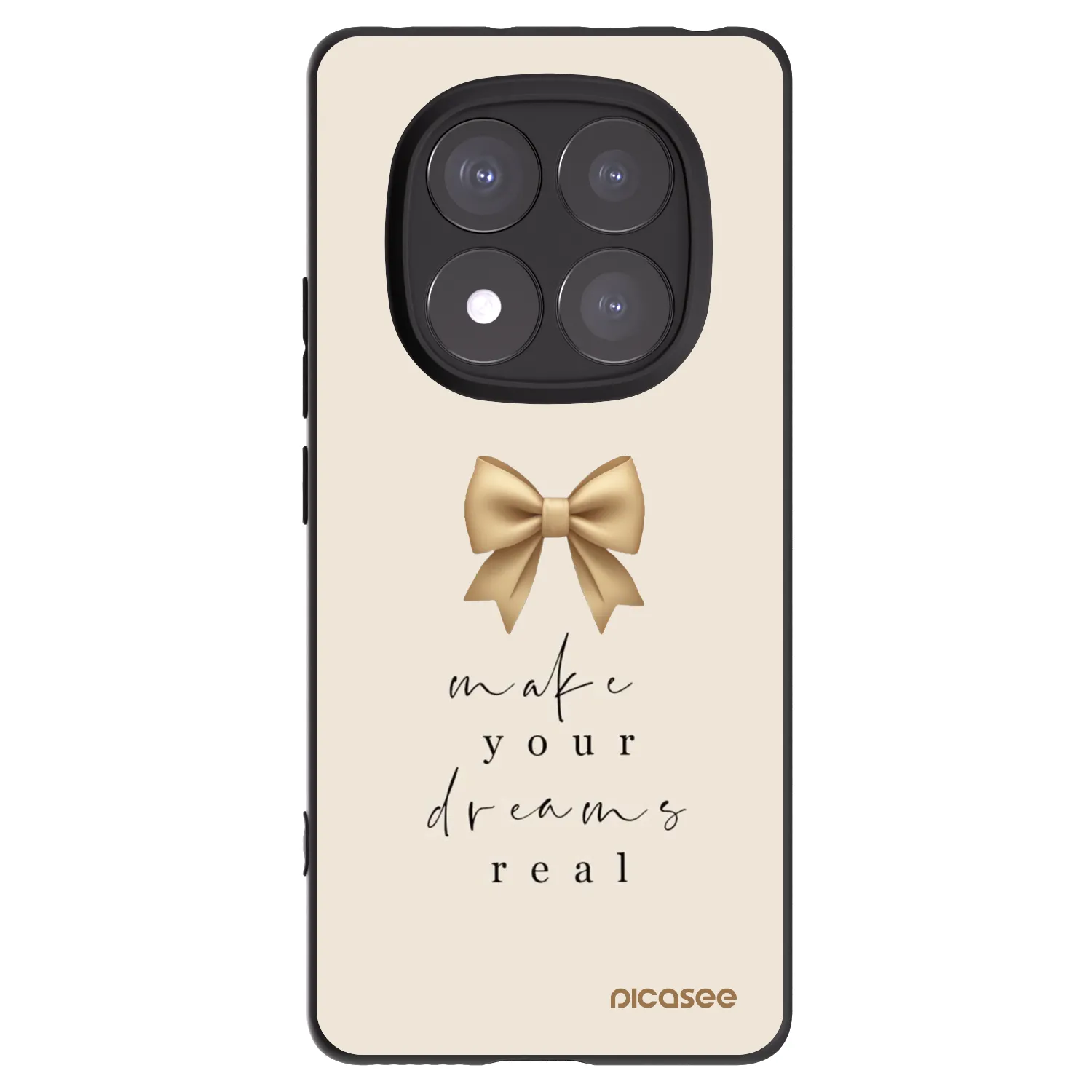 Picasee crna silikonska maskica za Xiaomi Redmi Note 14 Pro+ 5G - Golden Dream