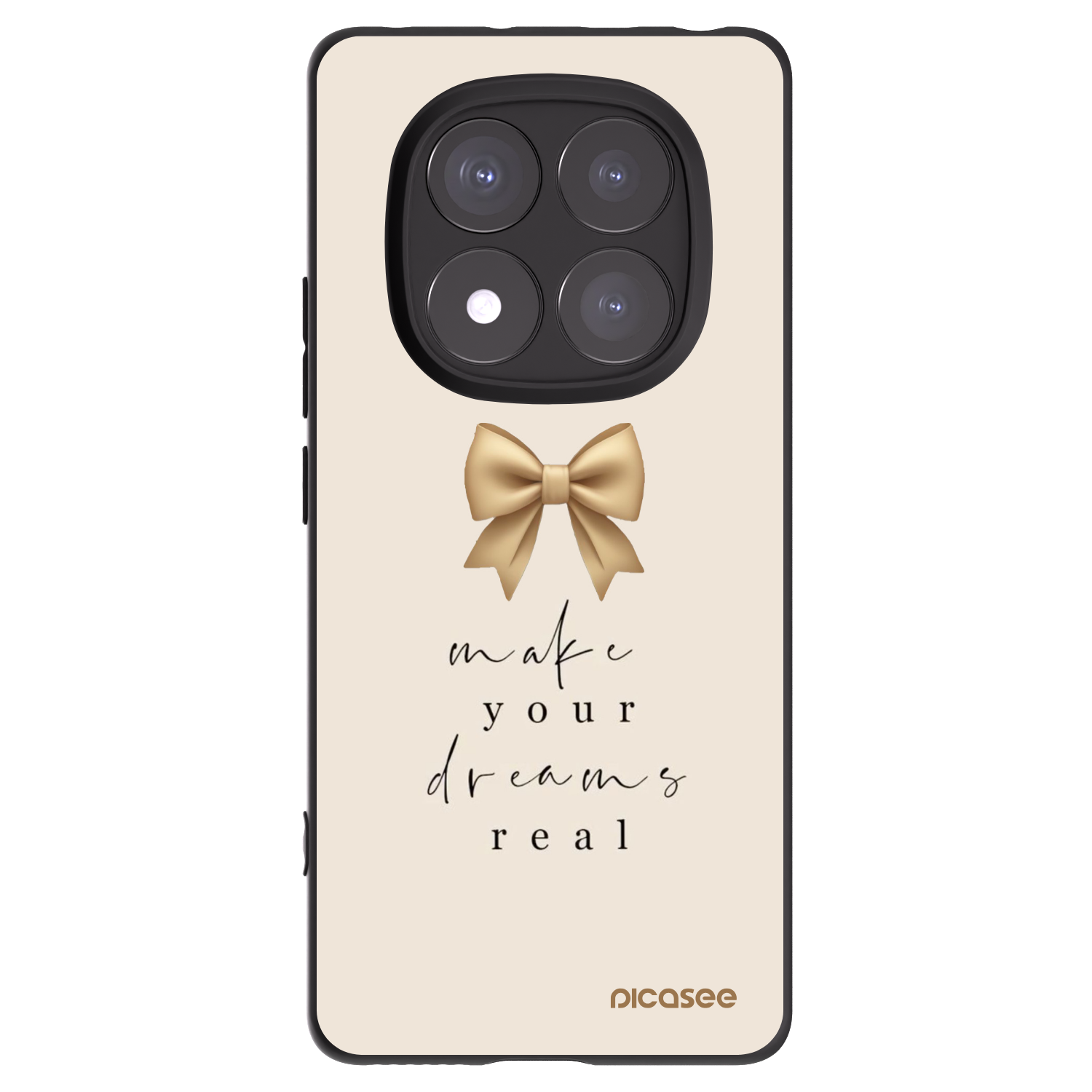 Picasee crna silikonska maskica za Xiaomi Redmi Note 14 Pro 5G - Golden Dream