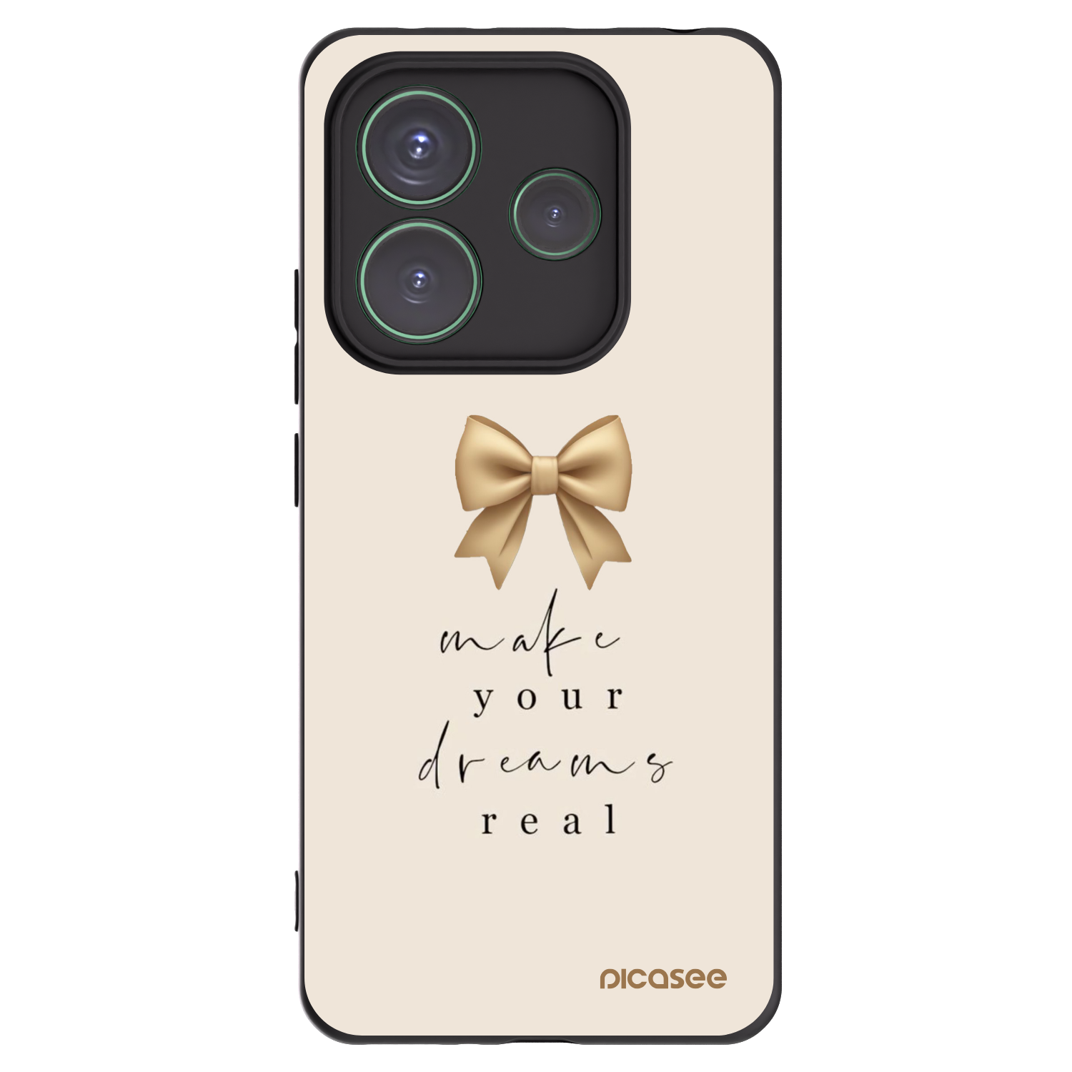 Picasee crna silikonska maskica za Xiaomi Redmi Note 14 5G - Golden Dream
