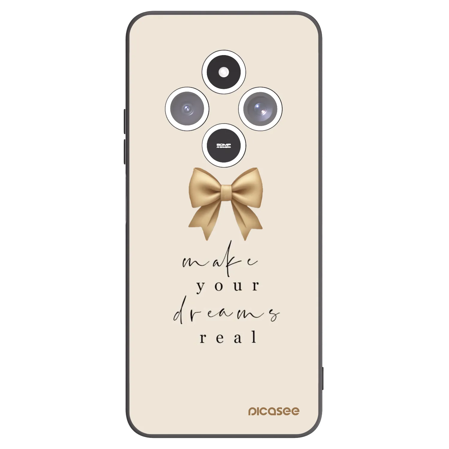 Picasee crna silikonska maskica za Xiaomi Redmi 14C - Golden Dream