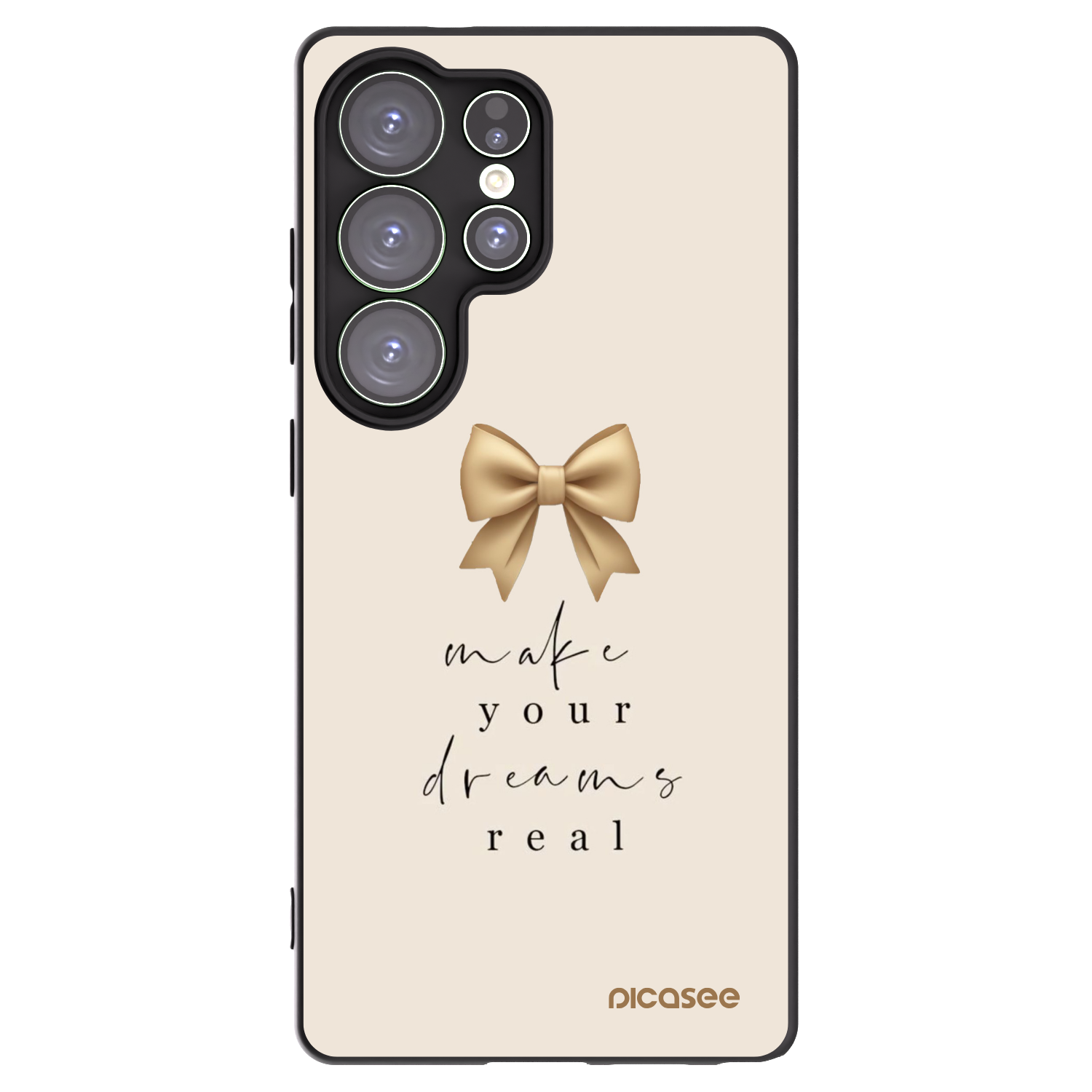Picasee crna silikonska maskica za Samsung Galaxy S25 Ultra 5G - Golden Dream