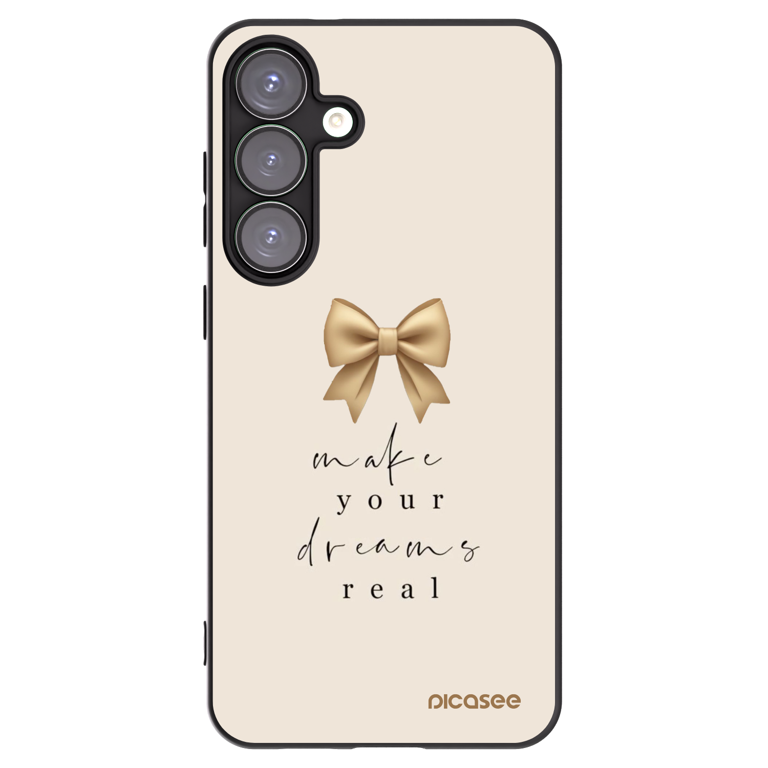 Picasee crna silikonska maskica za Samsung Galaxy S25+ 5G - Golden Dream