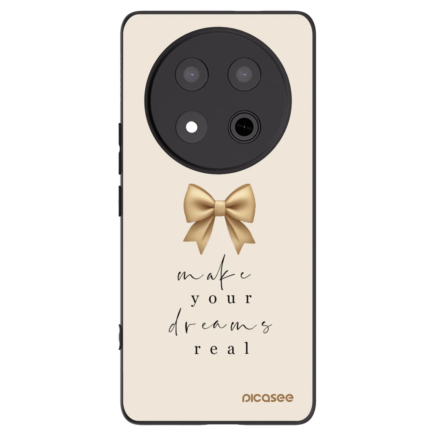 Picasee crna silikonska maskica za Honor Magic7 Lite 5G - Golden Dream